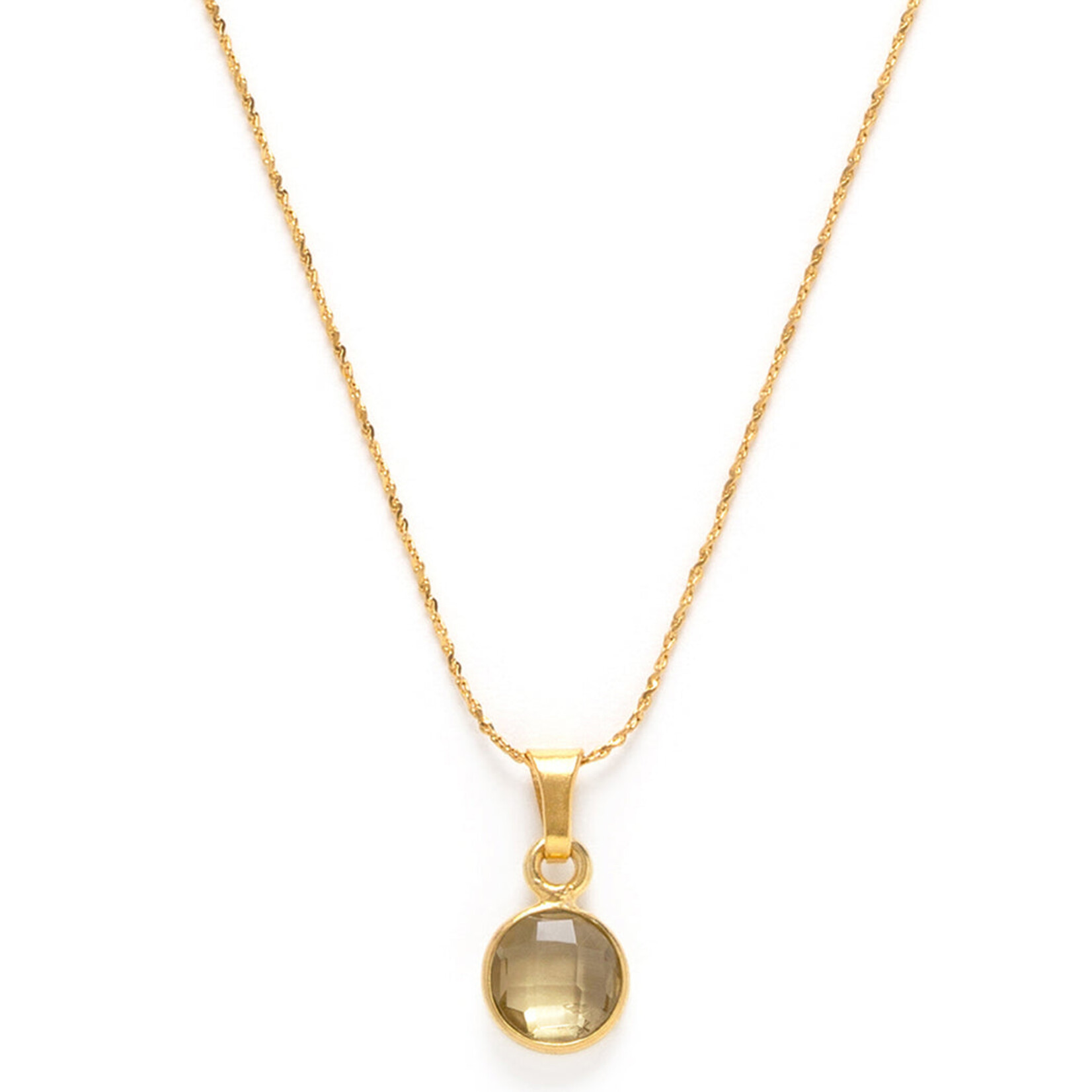 A Mano November Birthstone Necklace - Citrine