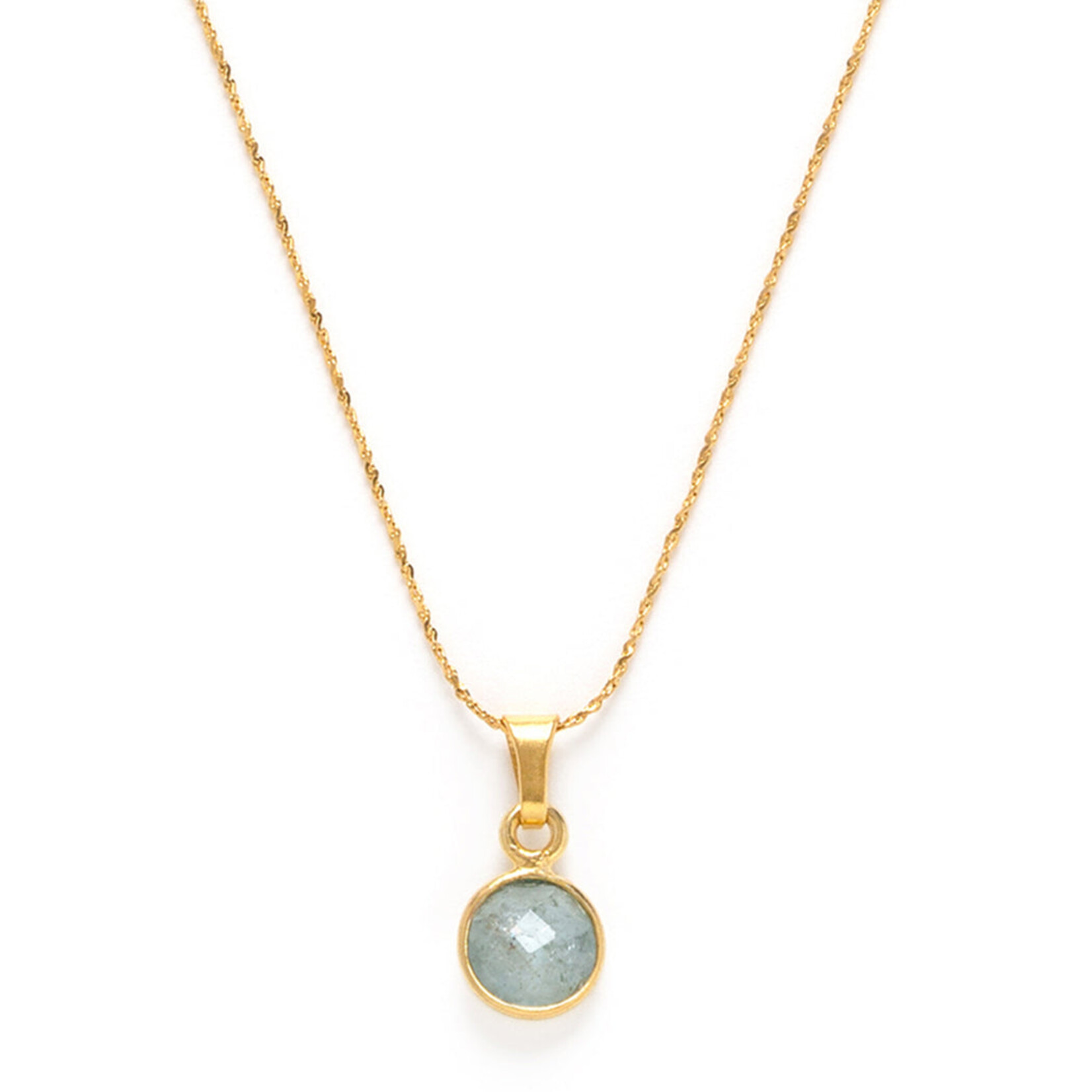 A Mano March Birthstone Necklace - Aquamarine