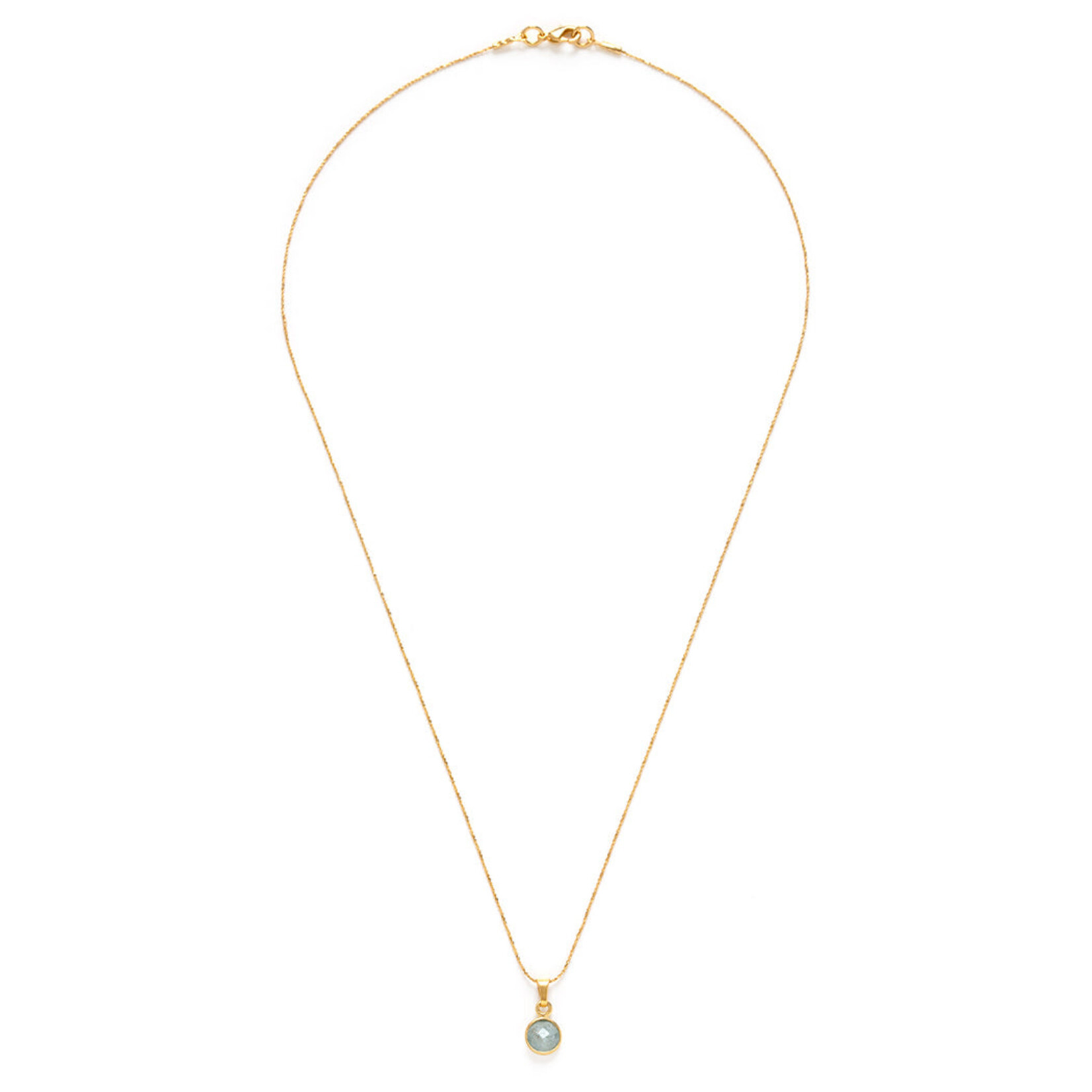 A Mano Aquamarine Neclace  - March Birthstone