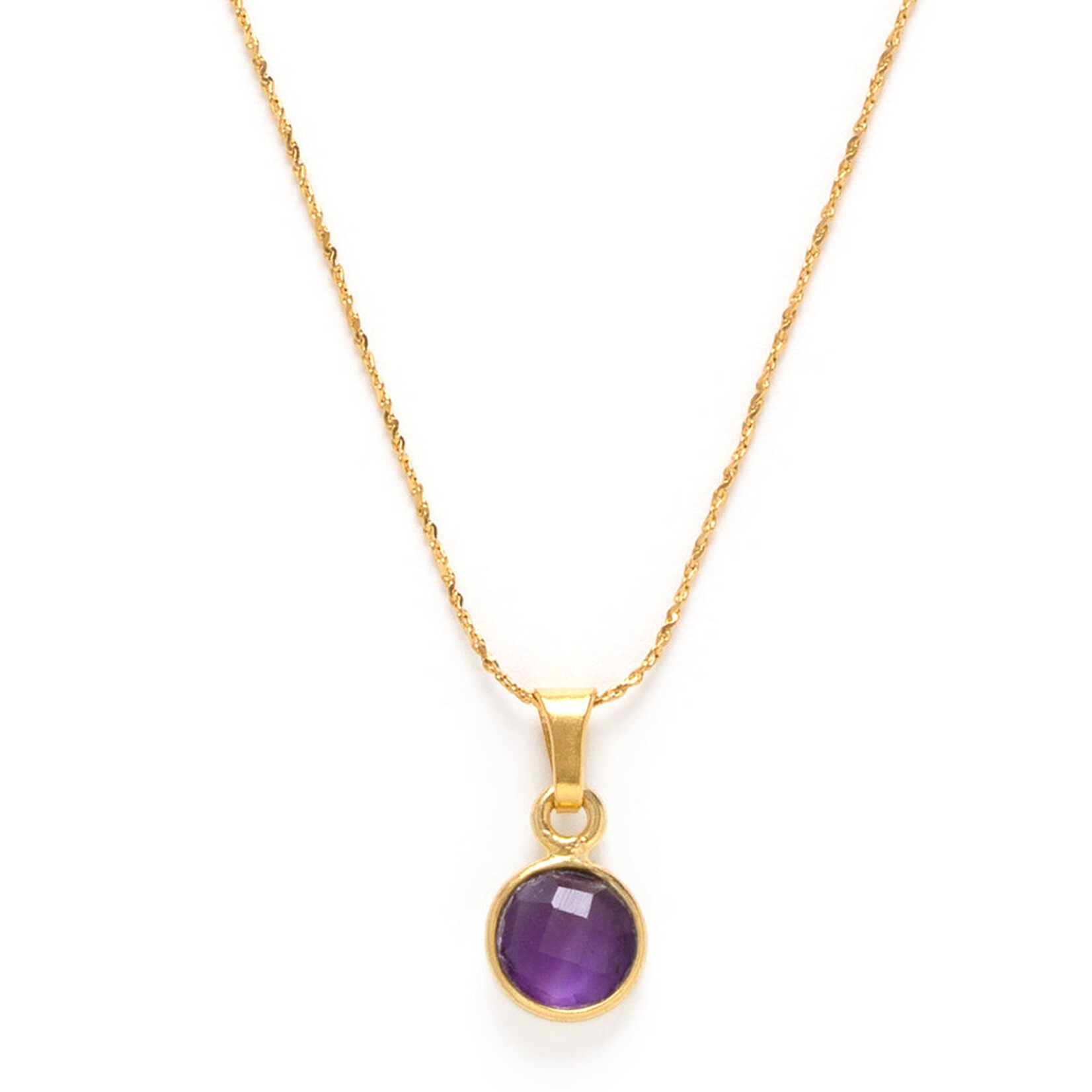 A Mano February Birthstone Necklace - Amethyst