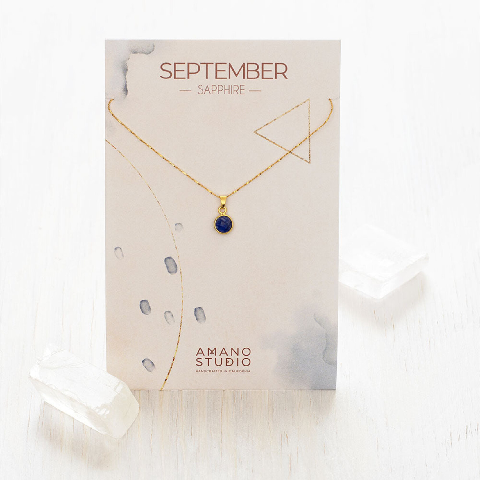 A Mano September Birthstone Necklace - Sapphire