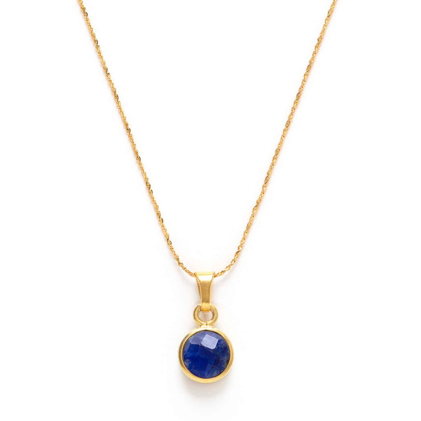 A Mano Sapphire  Necklace - September Birthstone
