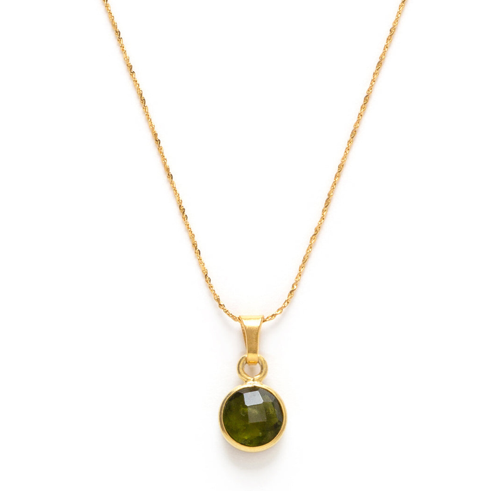 A Mano Peridot Necklace - August Birthstone