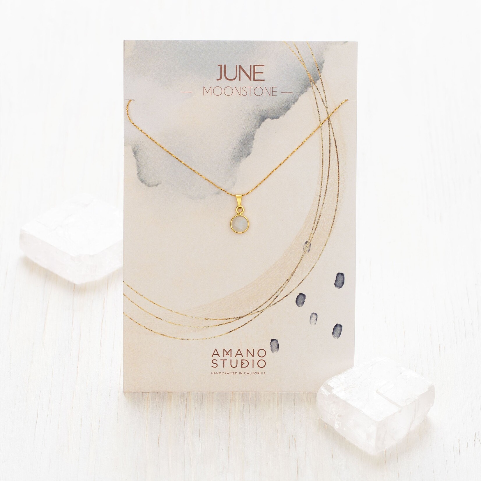 A Mano Moonstone Necklace - June Birthstone