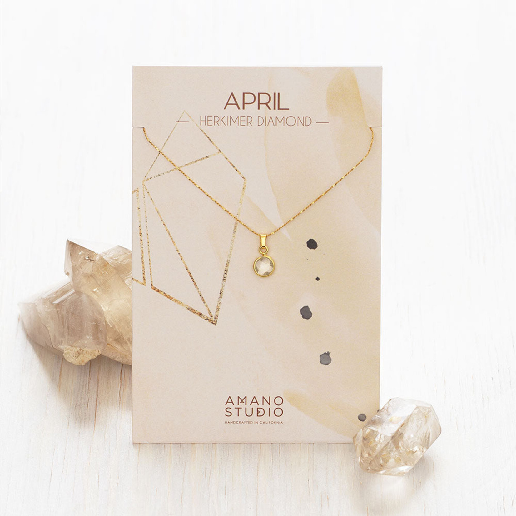 A Mano Herkimer Diamond Necklace - April Birthstone