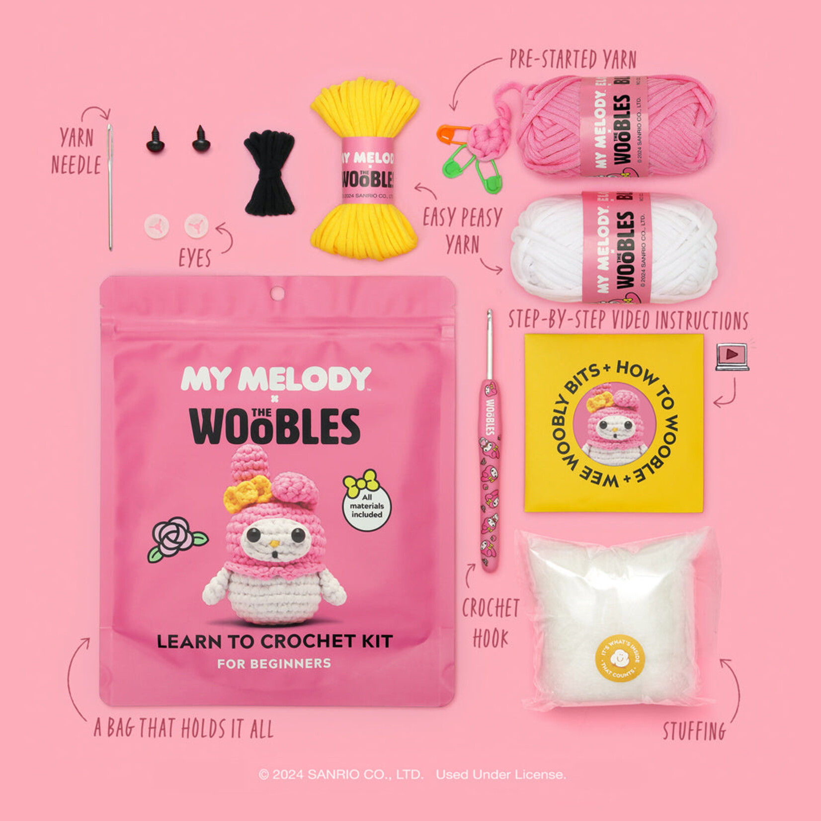 Woobles My Melody Beginner Crochet Kit