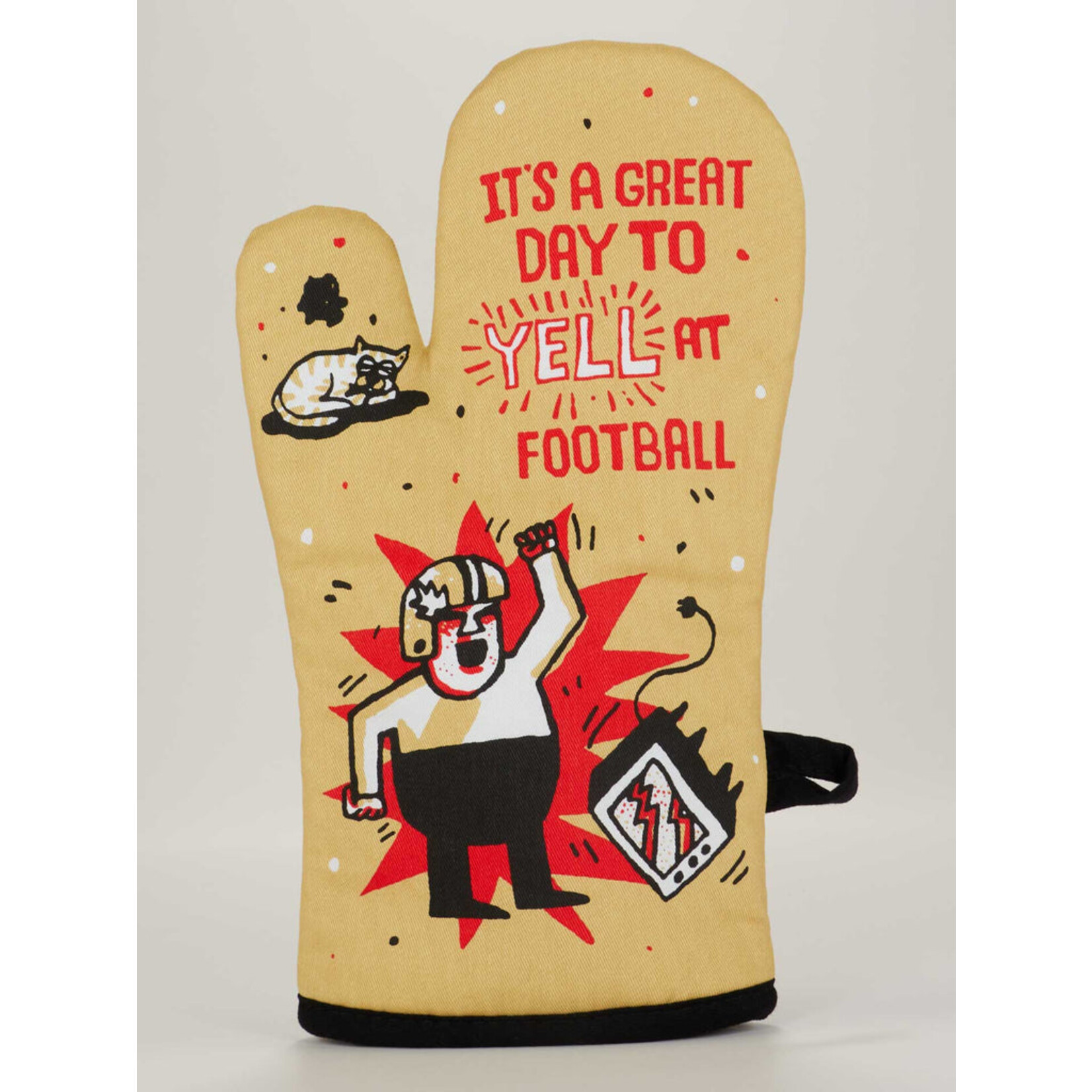 Blue Q Yell at Football Oven Mitt