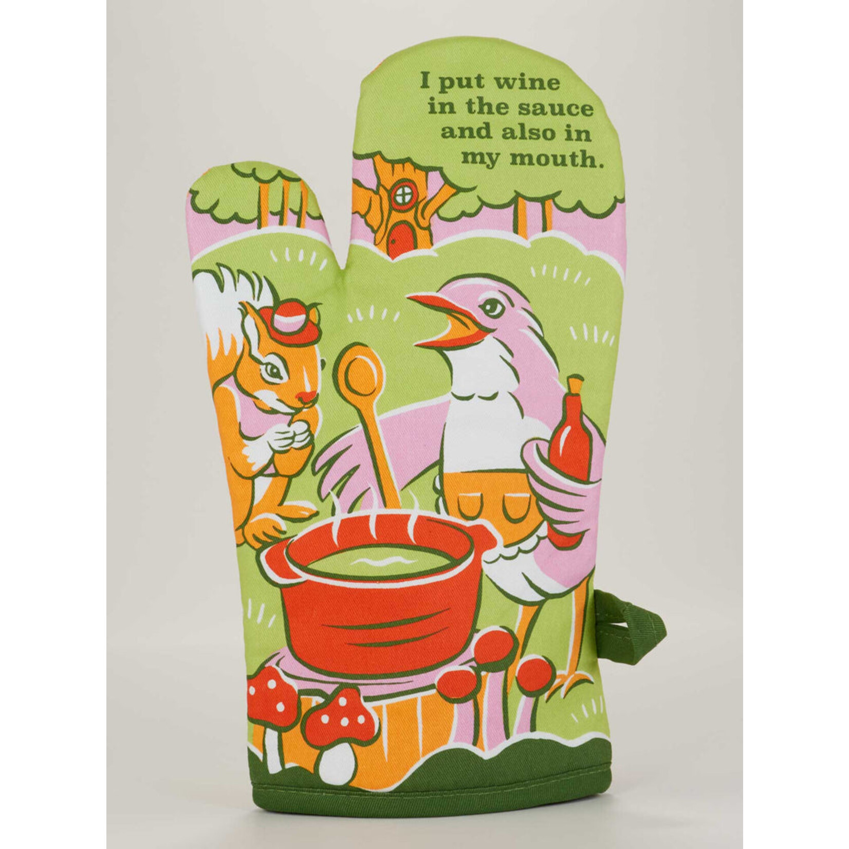 Blue Q Wine in My Mouth Oven Mitt