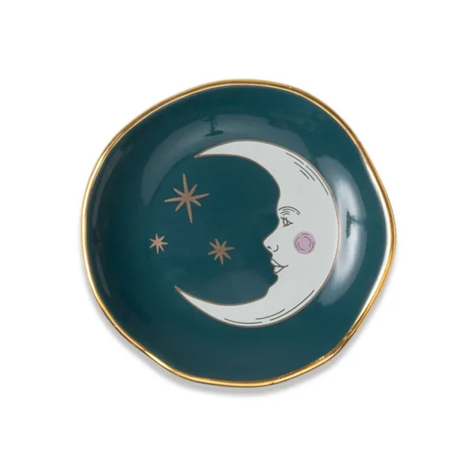 Designworks Ink Teal Moon Trinket Dish