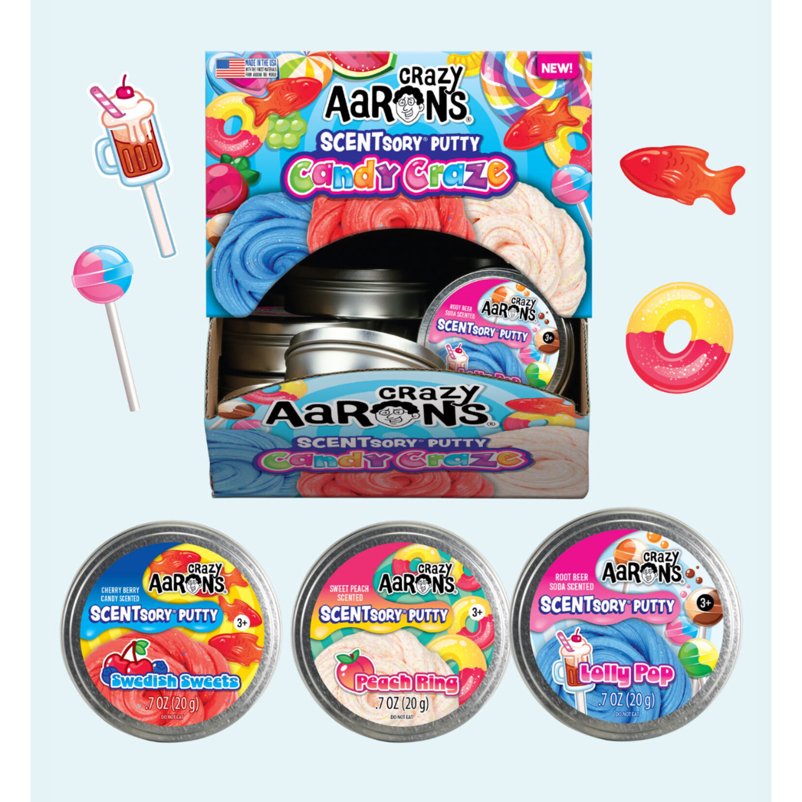 Crazy Aaron's Sentsory Candy Craze Thinking Putty