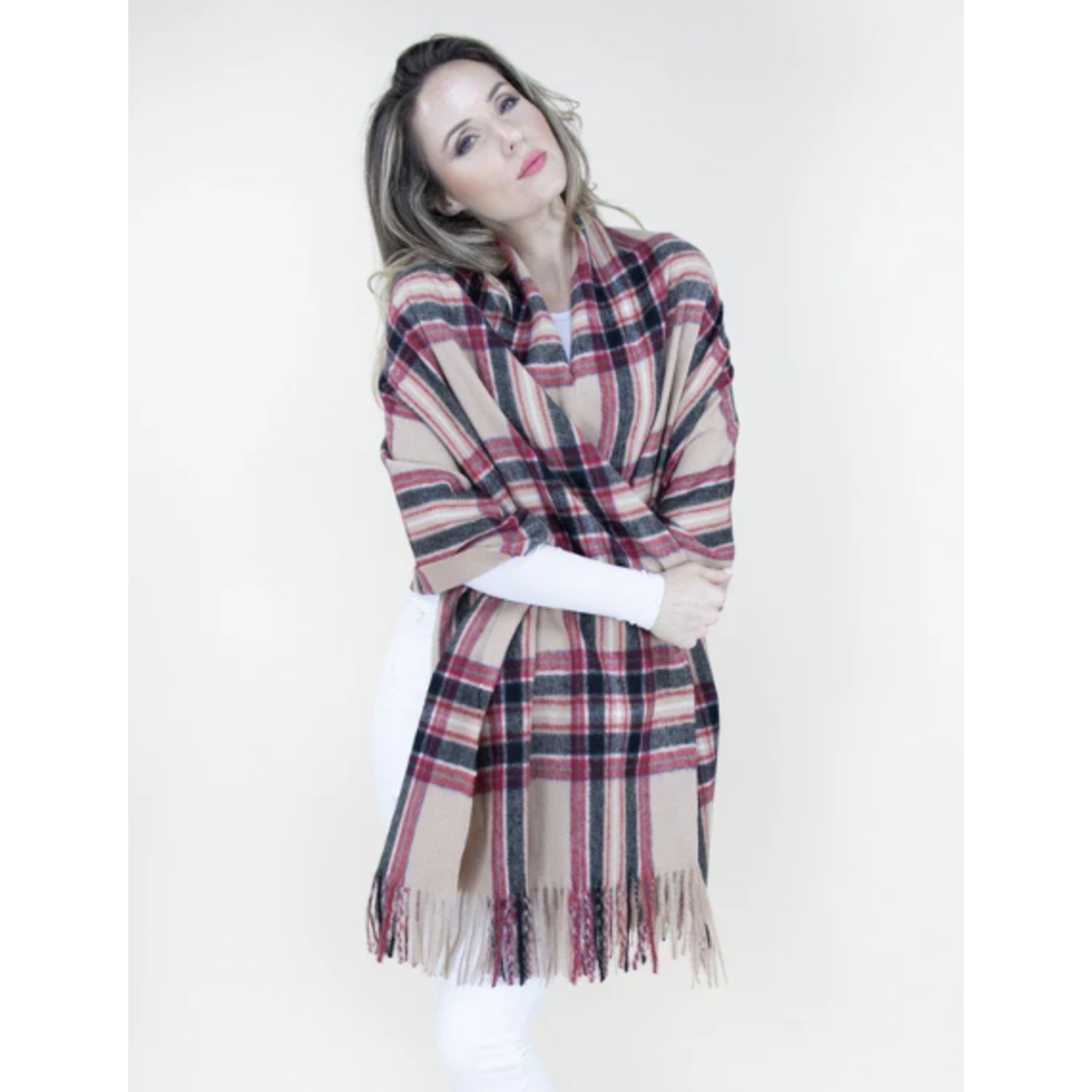 Original USA Classic Scotch Plaid Scarf in Beige