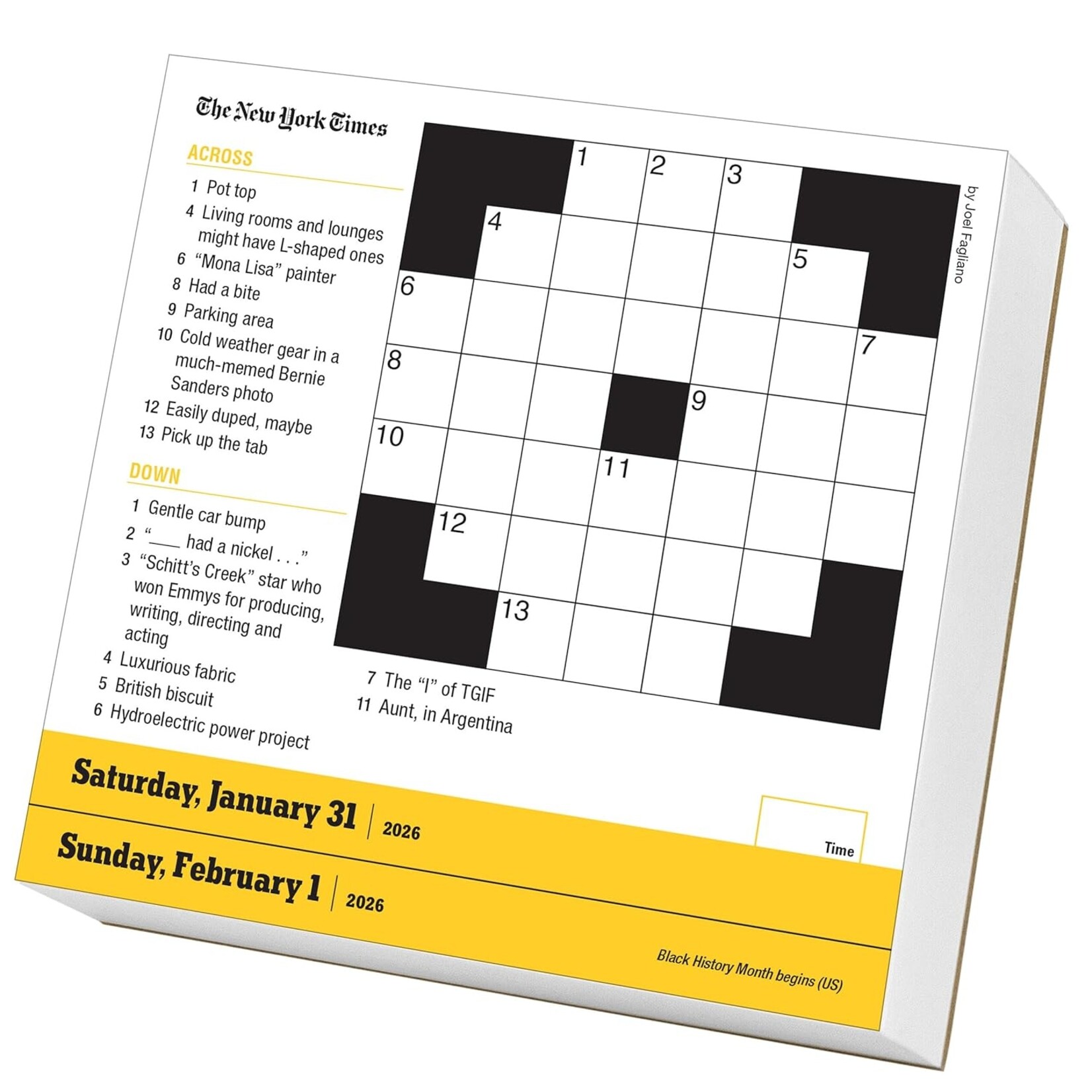 Simon and Schuster New York Times Mini Crossword Puzzle Boxed Calendar 2026