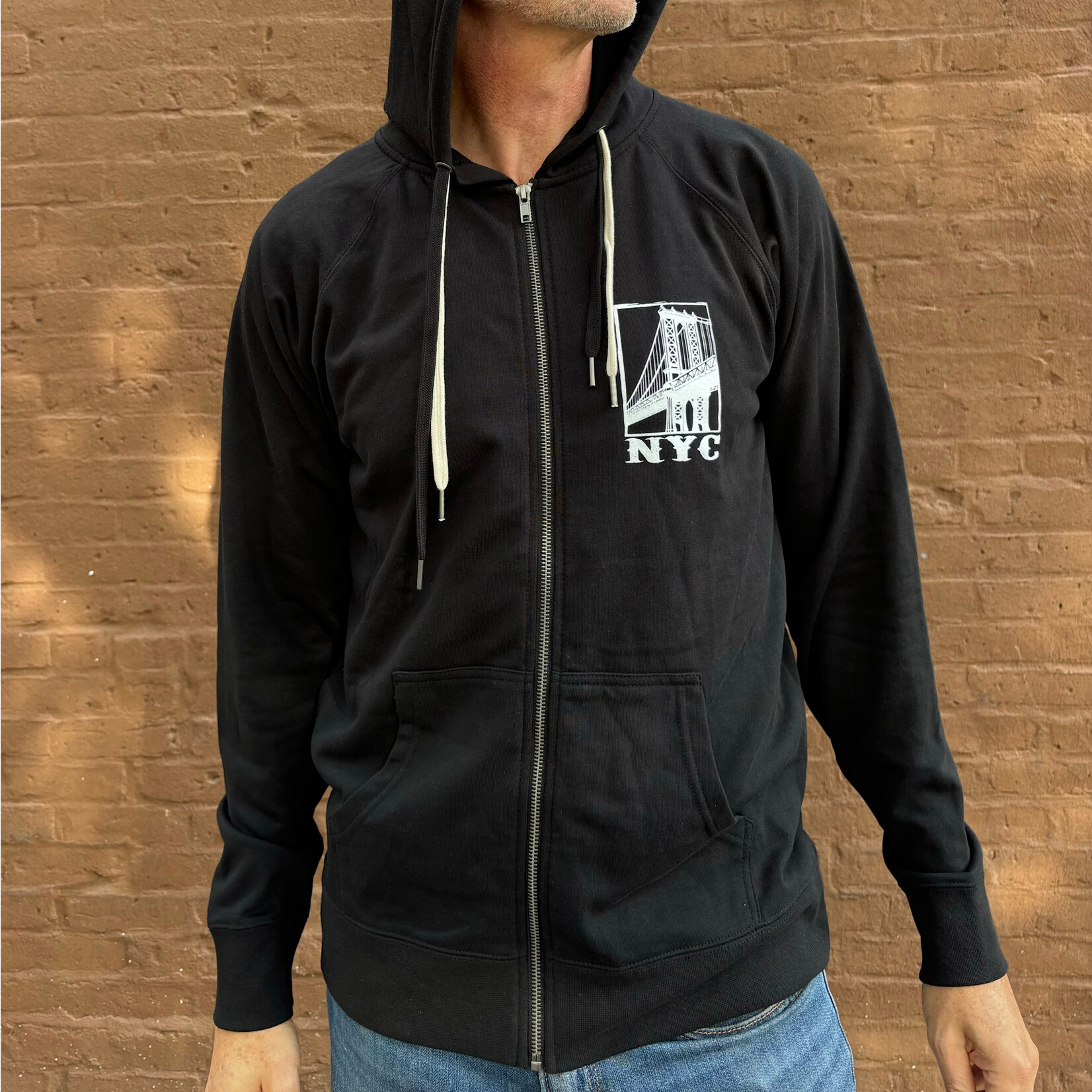 Exit9 Gift Emporium NYC Manhattan Bridge Zipper Hoodie