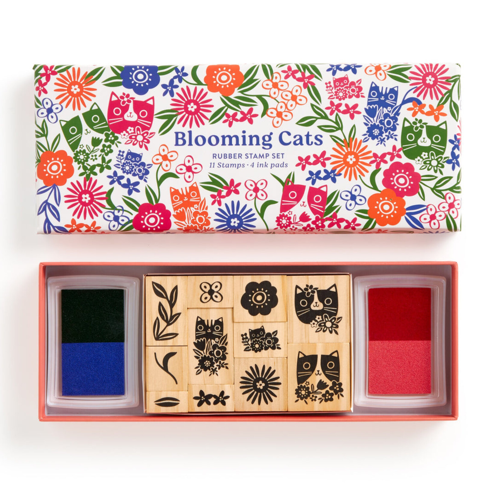 Chronicle Books Blooming Cats Rubber Stamp Set