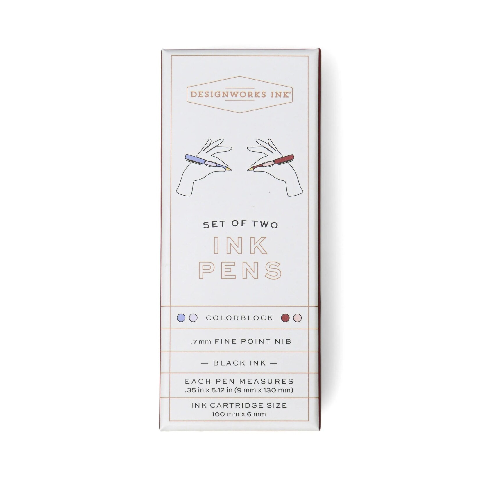 Designworks Ink Color Block Pen Set in Lavender + Blush
