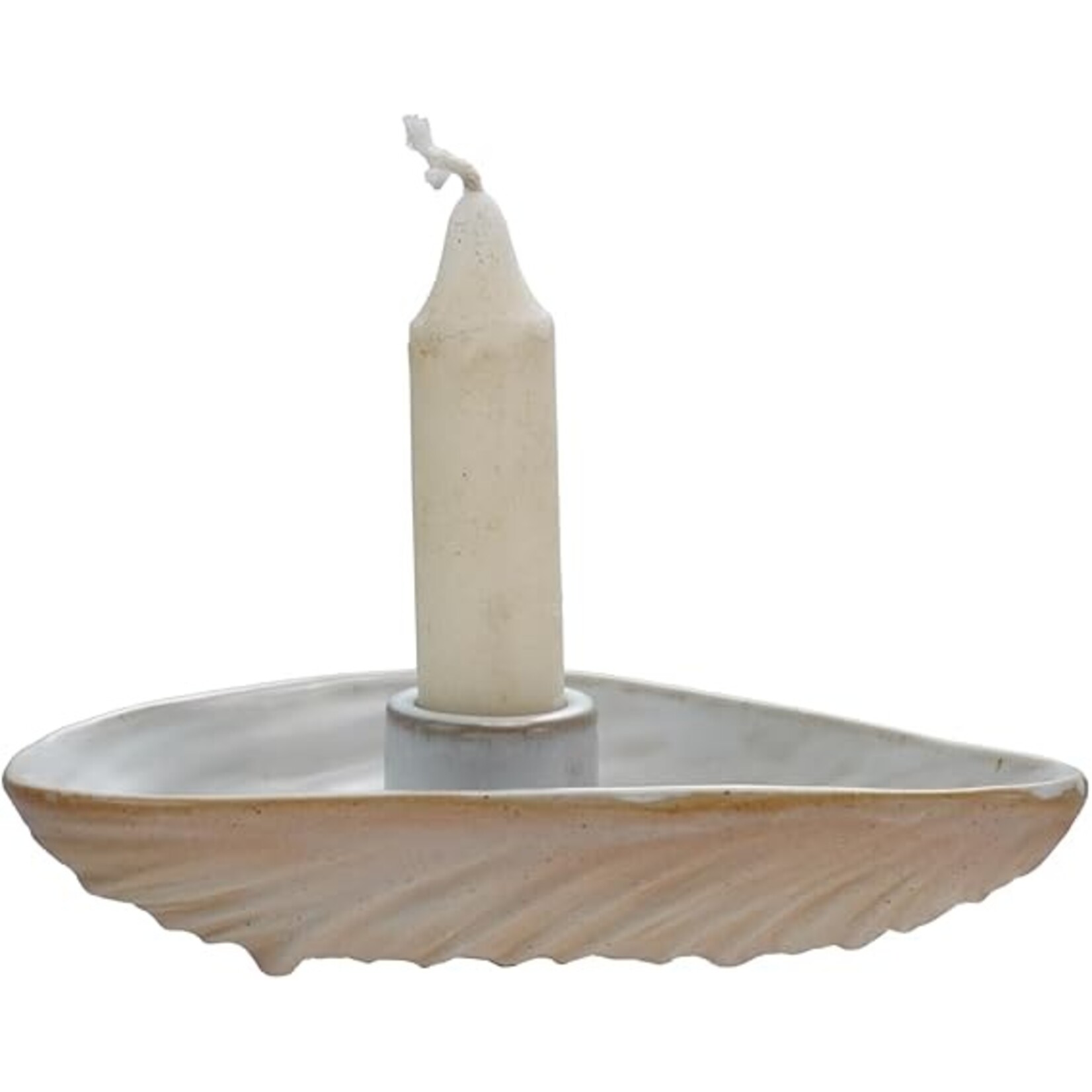 Creative Coop Oyster Shell Taper Holder