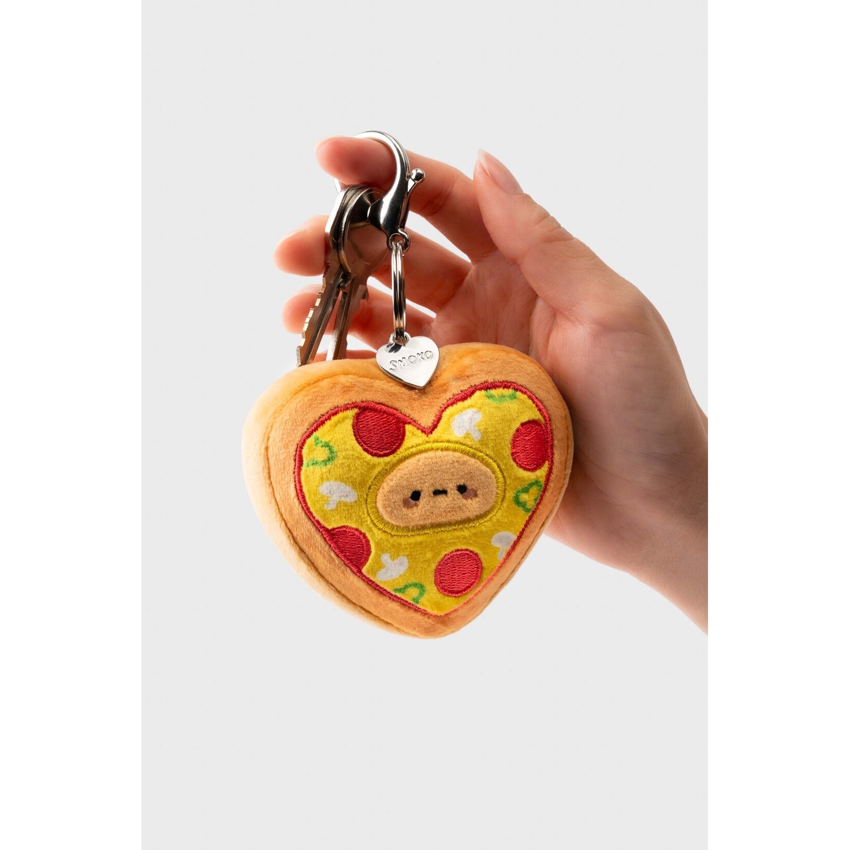 Smoko Pizza Heart Tayto Potato Bag Charm