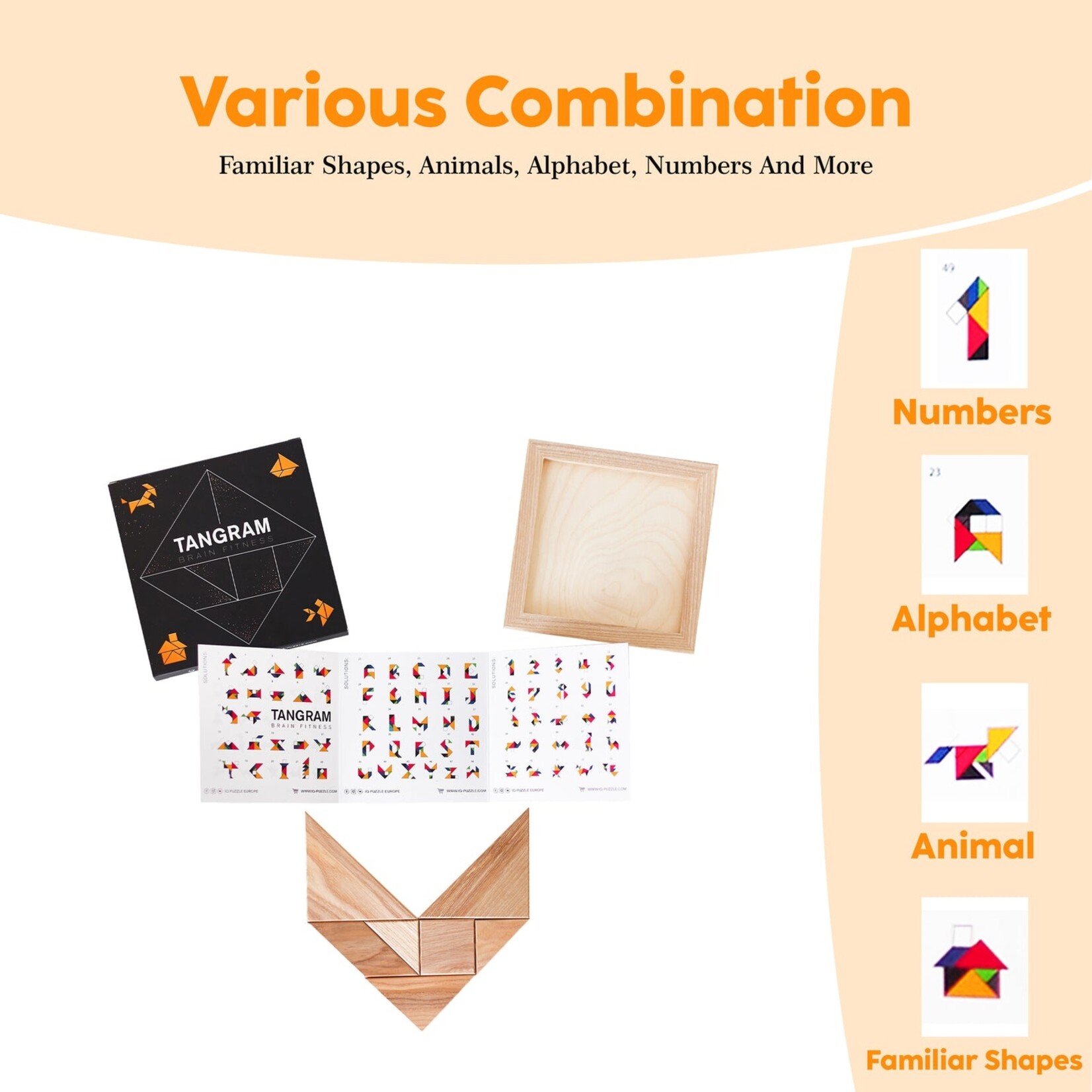 Geek Toys Wooden Puzzle Tangram