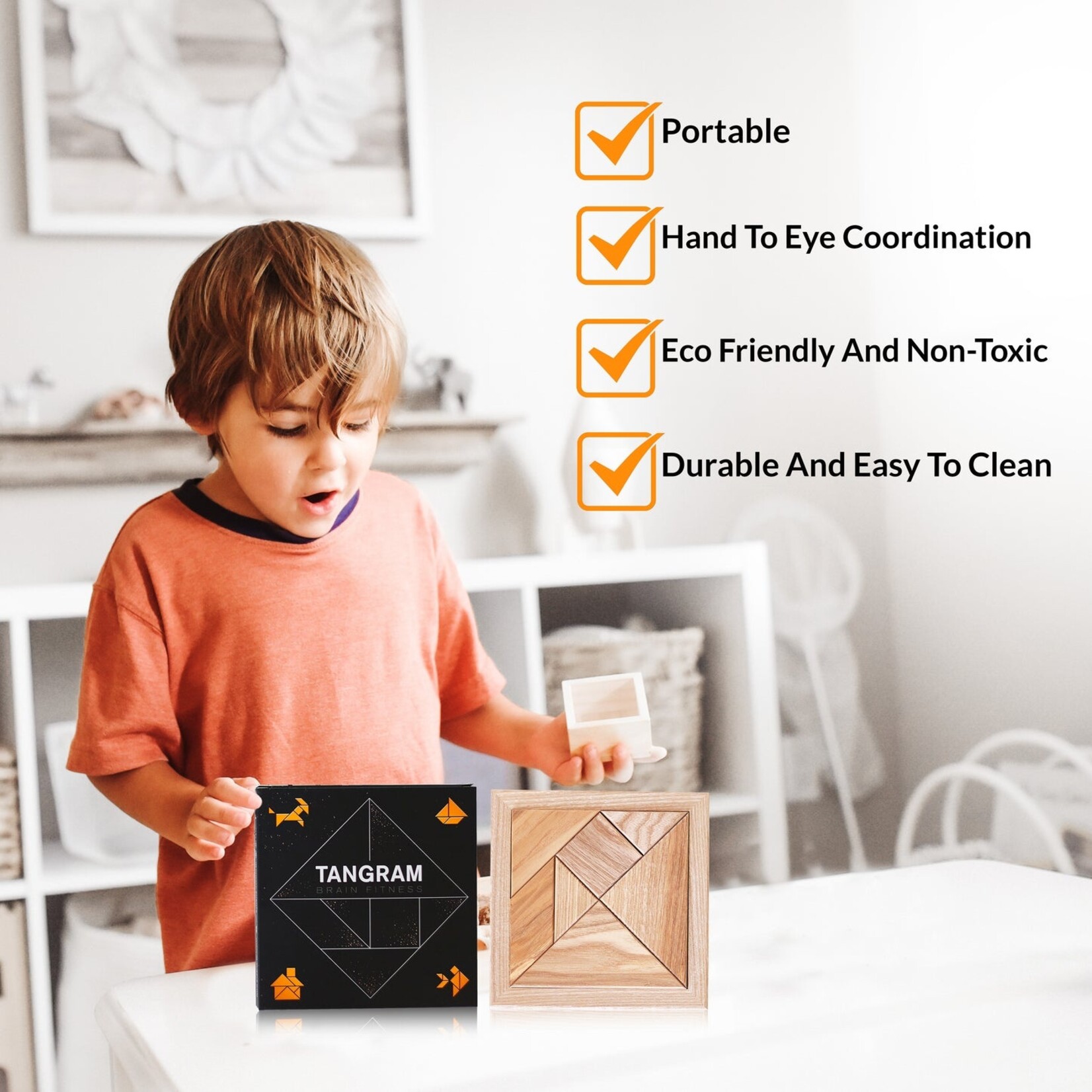Geek Toys Wooden Puzzle Tangram