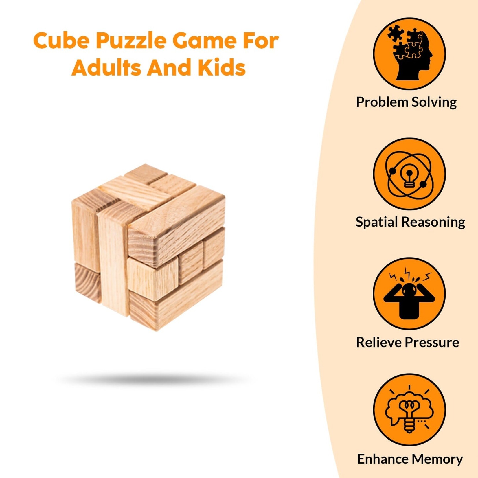 Geek Toys Wooden Cube Puzzle