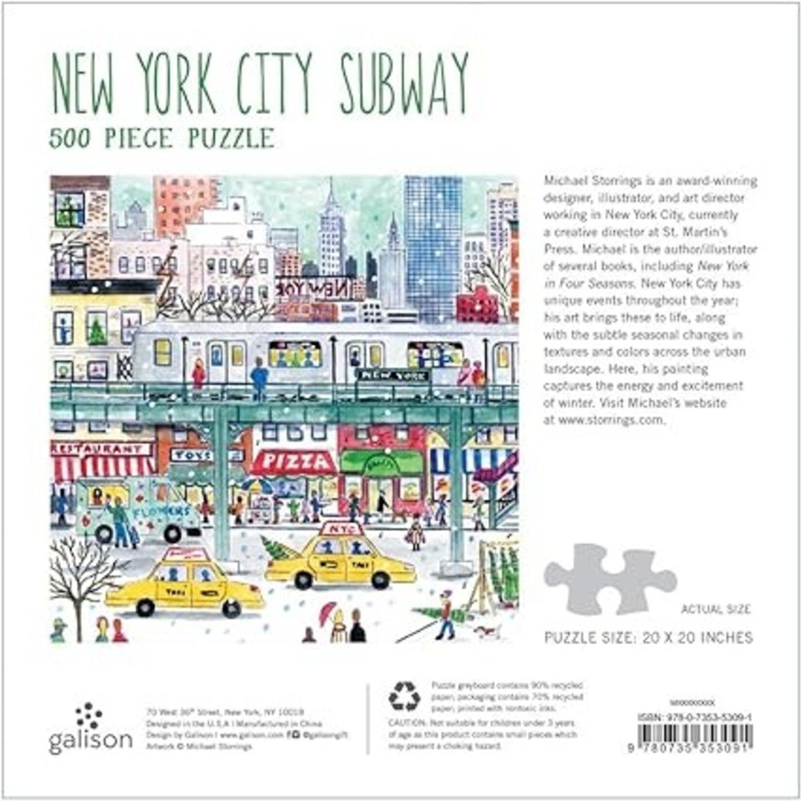 Chronicle Books Michael Storrings New York City Subway Puzzle
