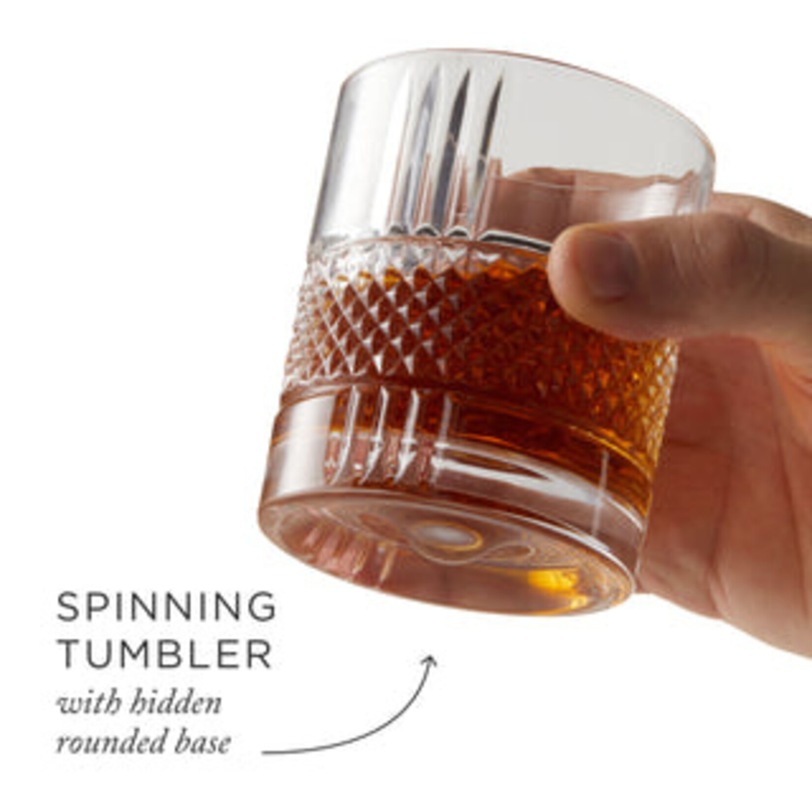 True Fabrications Revolve Crystal Spinning Rocks Glass