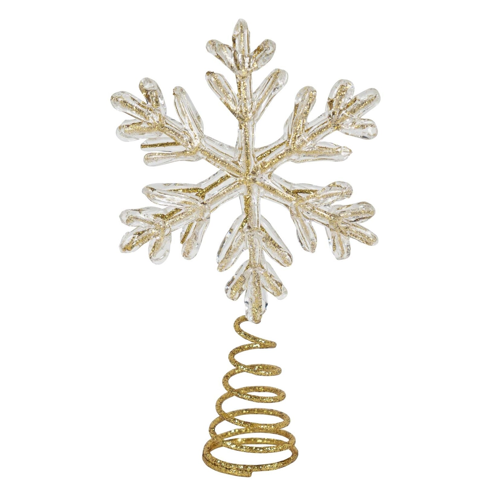 Kurt S Adler Gold/Silver 7" Snowflake Tree Topper