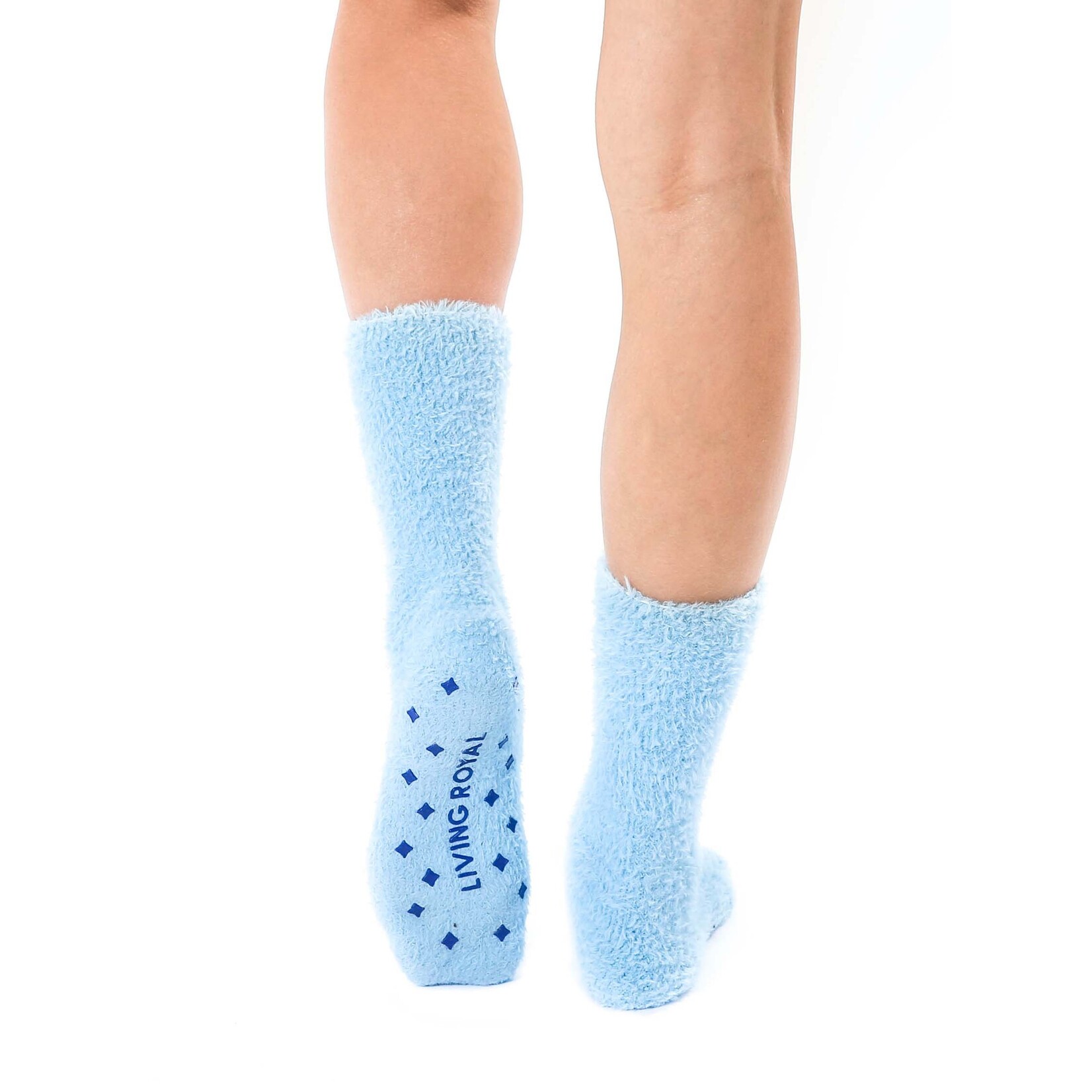 living royal Evil Eye Fuzzy Crew Socks