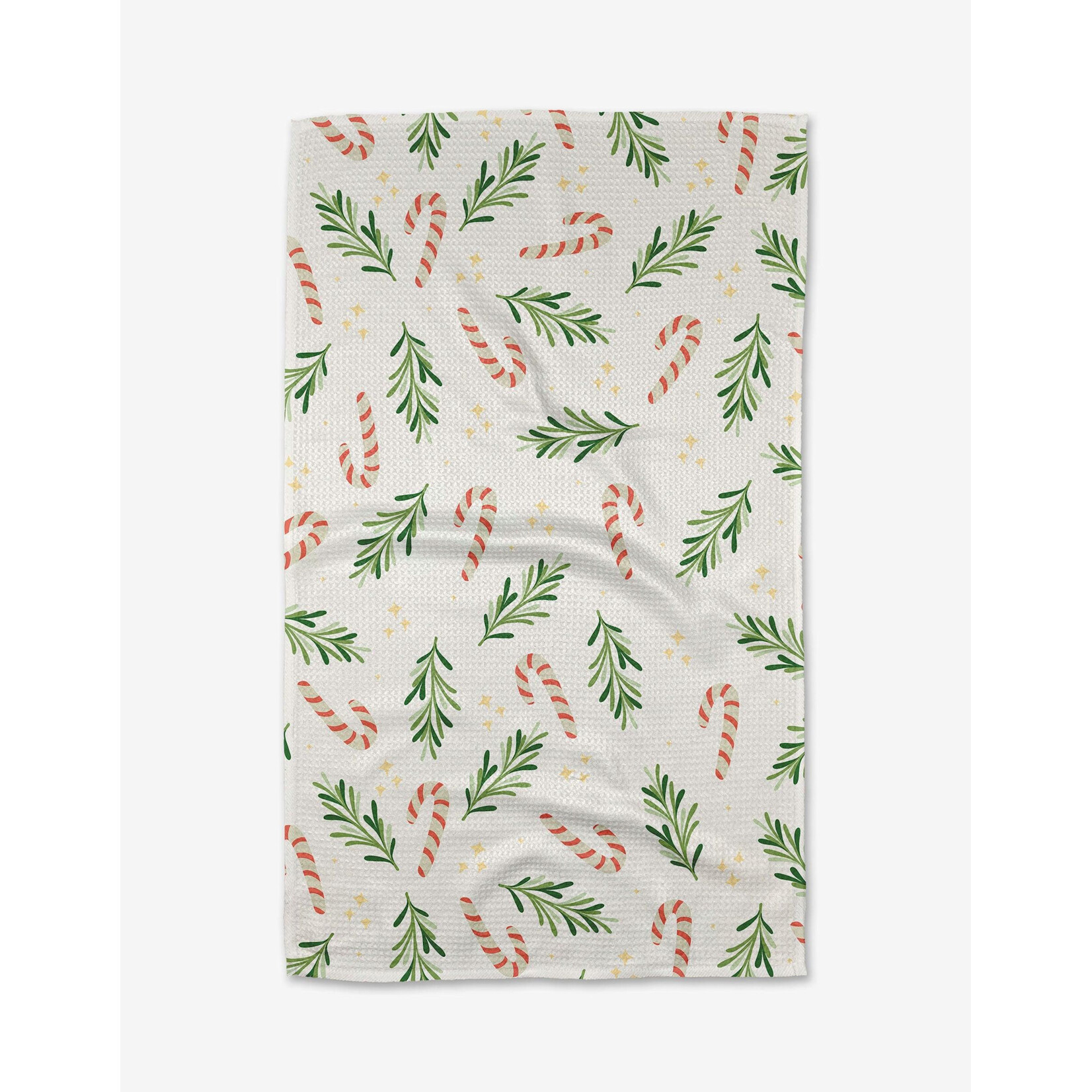 Geometry Happy Holidays Tea Towel