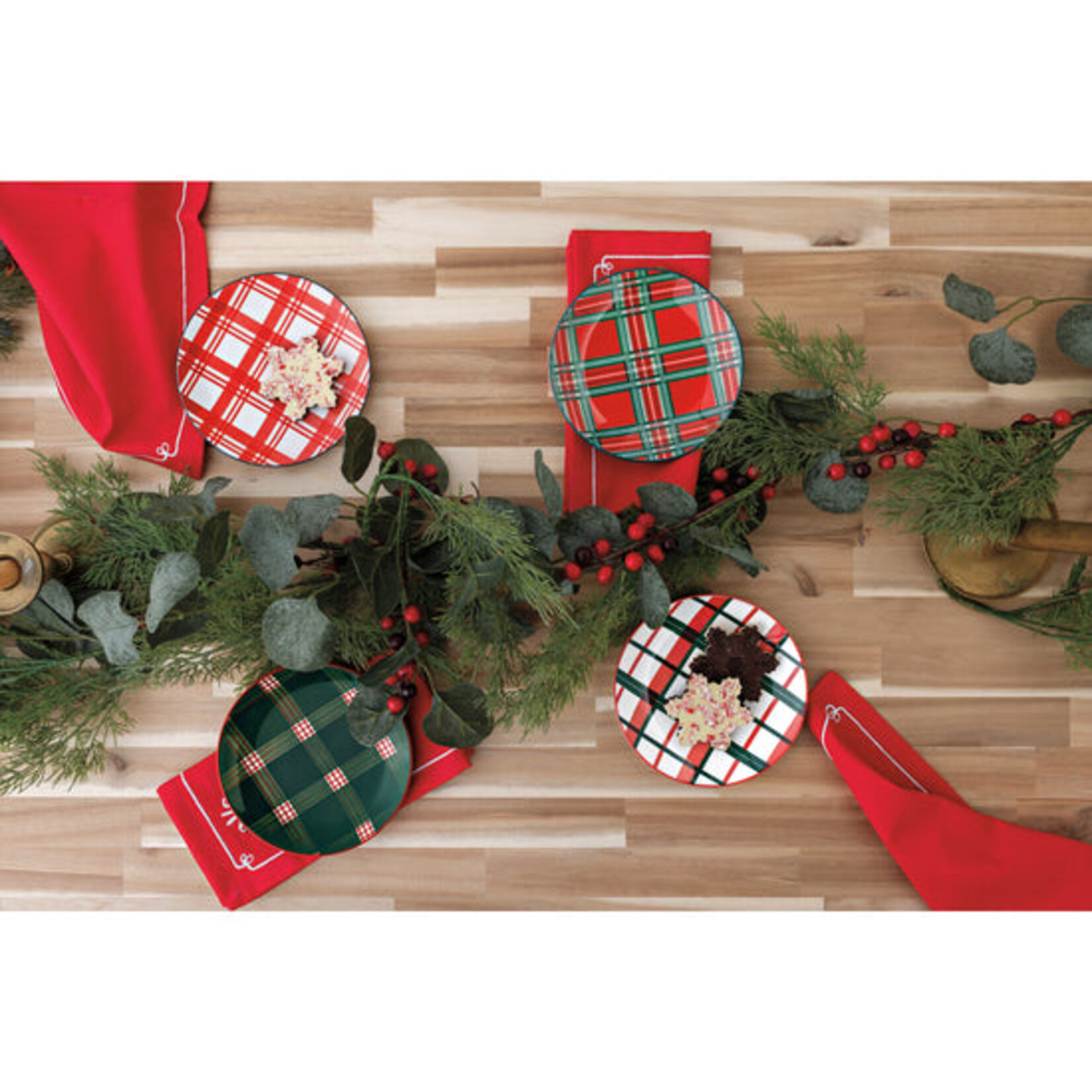 Now Designs Holiday Plaid Appetizer Plate Single