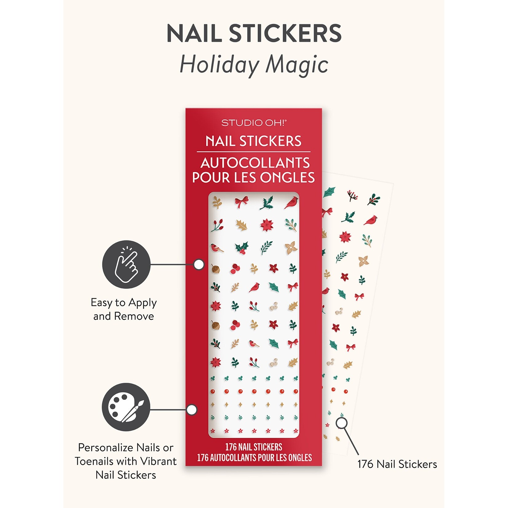 Studio oh! Holiday Magic Nail Stickers