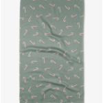 Geometry Cute Candy Canes Bar Towel