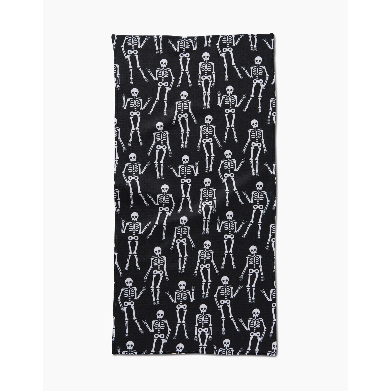 Geometry Dancing Skeletons Black Geometry Bar Towel