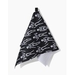 Geometry Dancing Skeletons Black Geometry Bar Towel