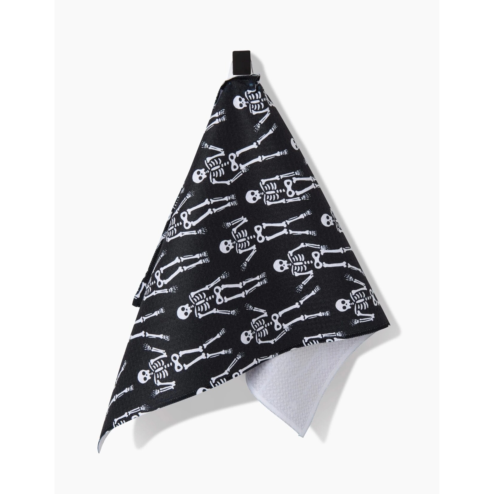 Geometry Dancing Skeletons Black Geometry Bar Towel