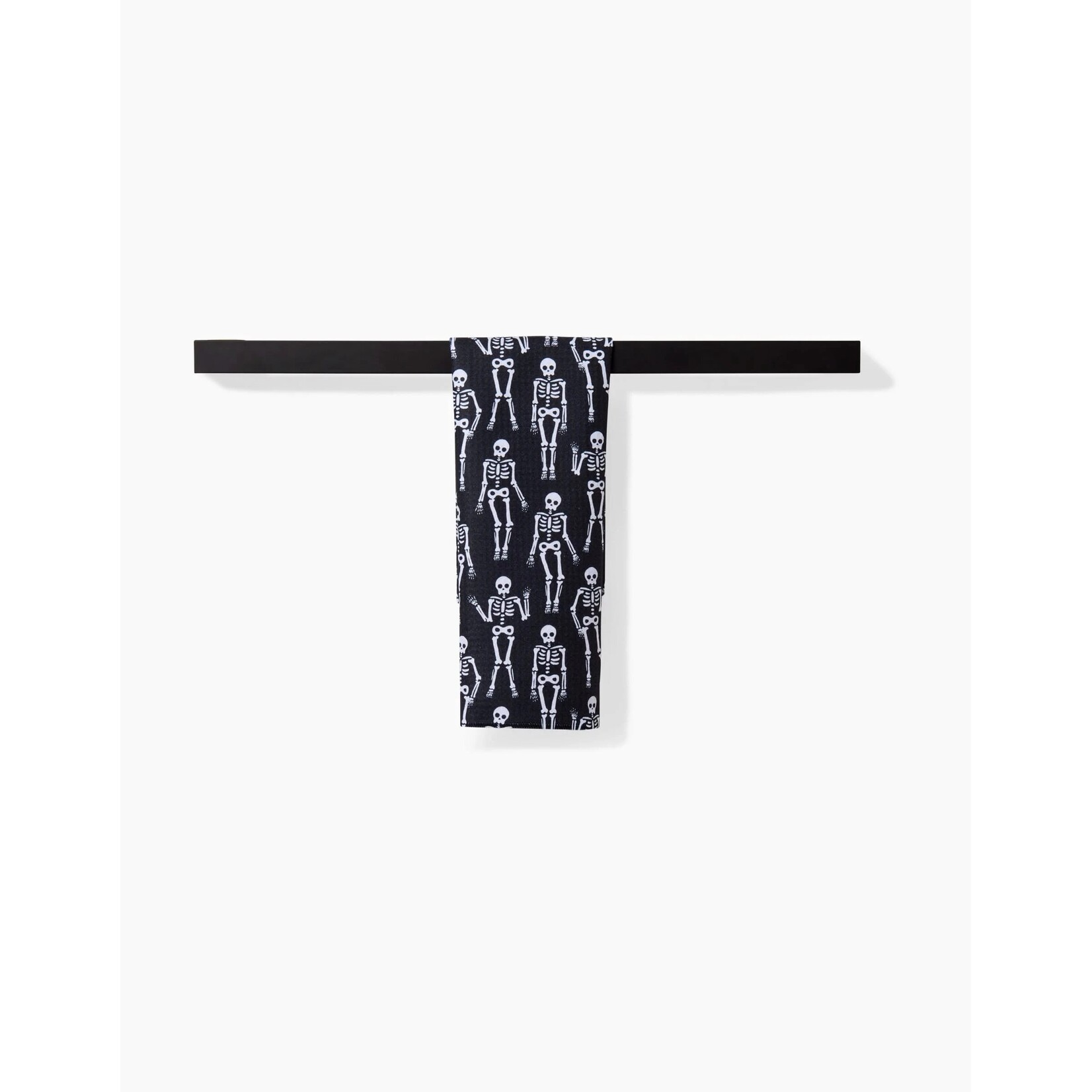 Geometry Dancing Skeletons Black Geometry Bar Towel