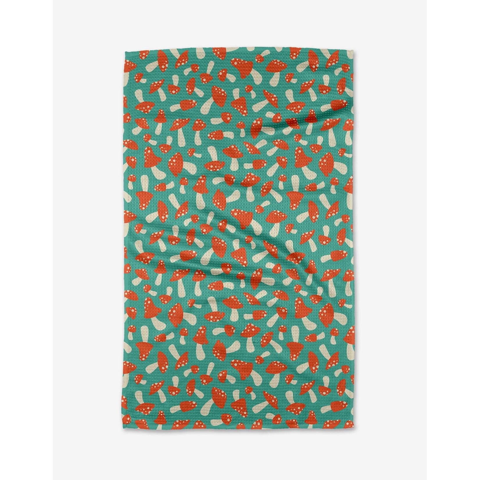 Geometry Christmas Mushrooms Geometry Tea Towel