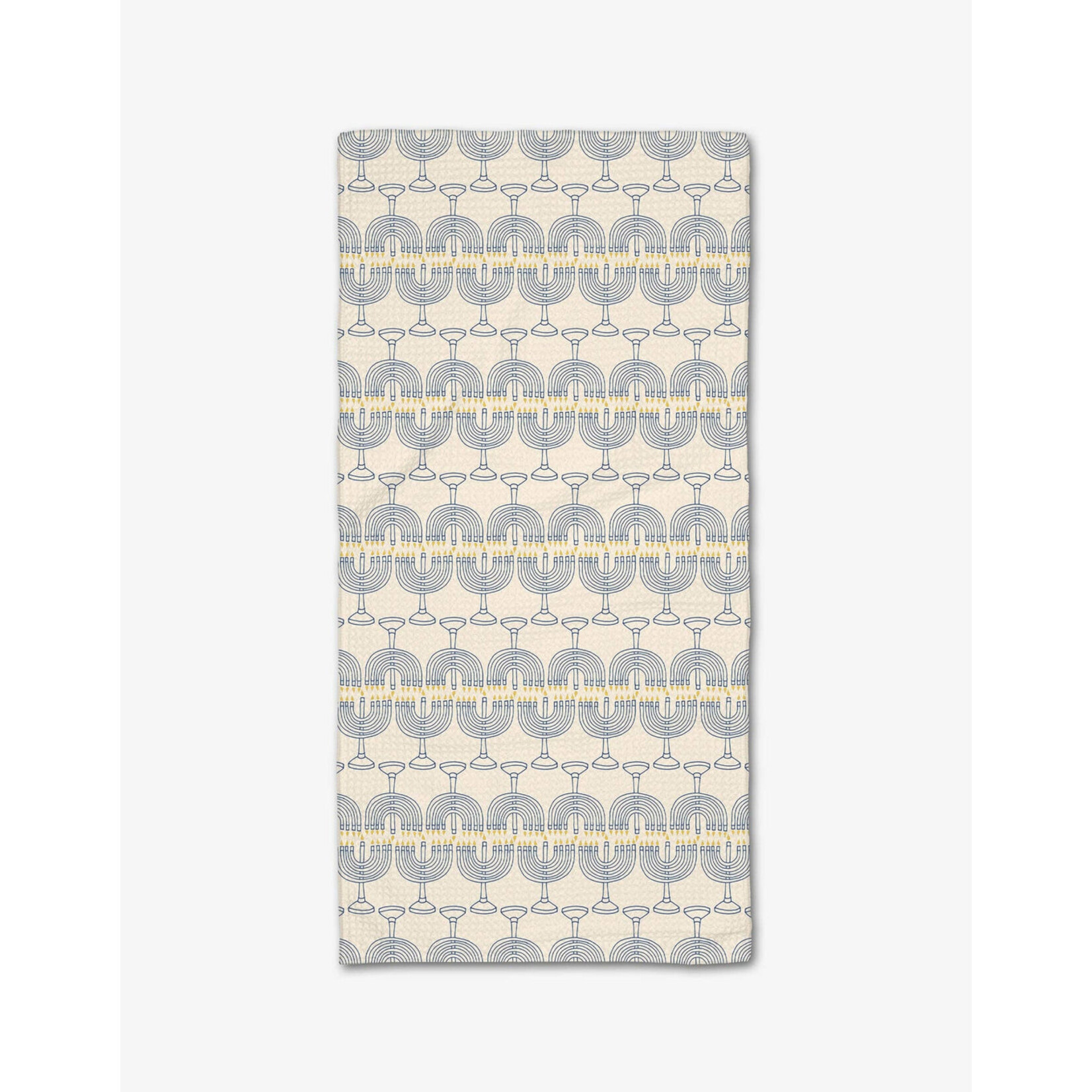 Geometry Menorah on Repeat Geometry Bar Towel