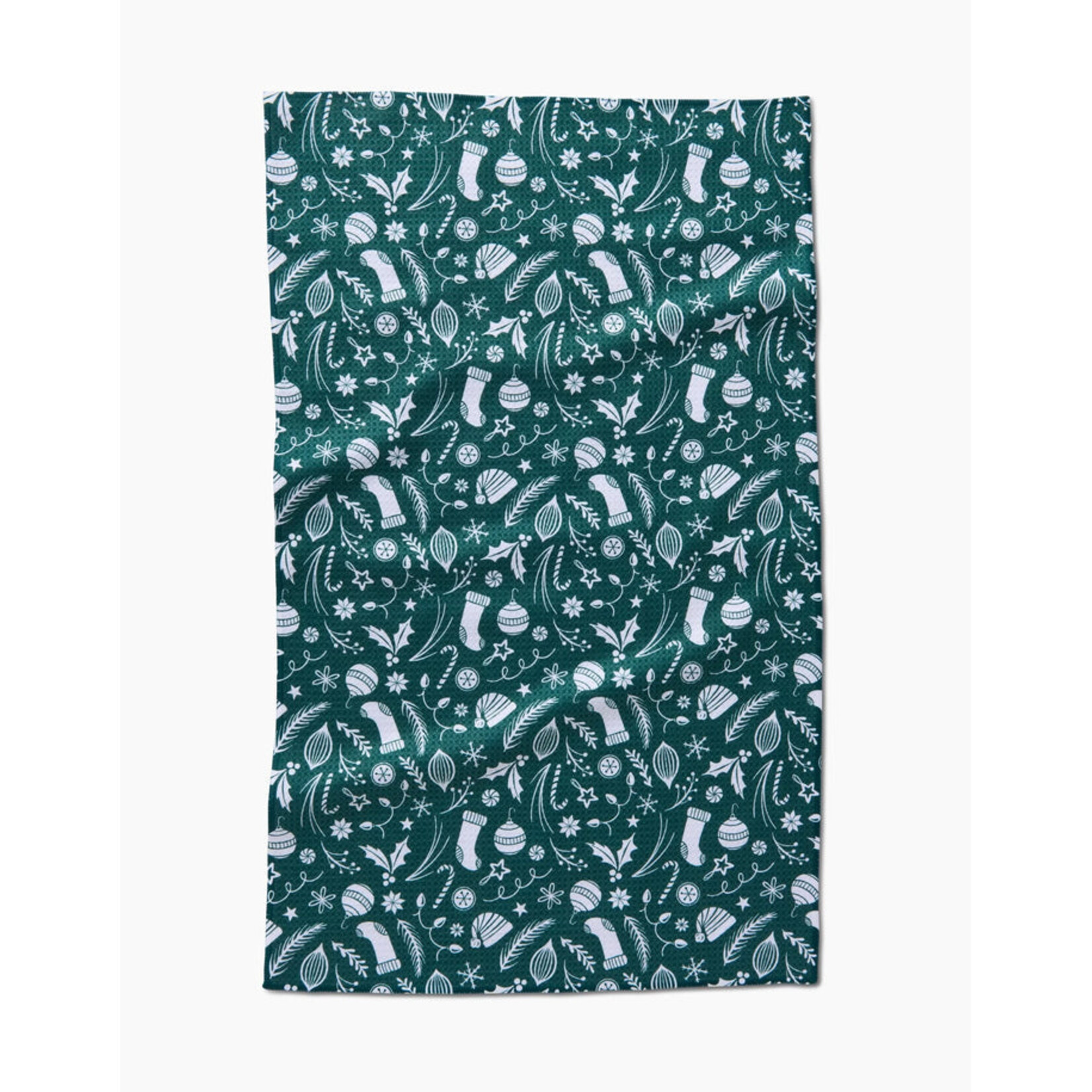 Geometry  Classic Christmas Icons Tea Towel