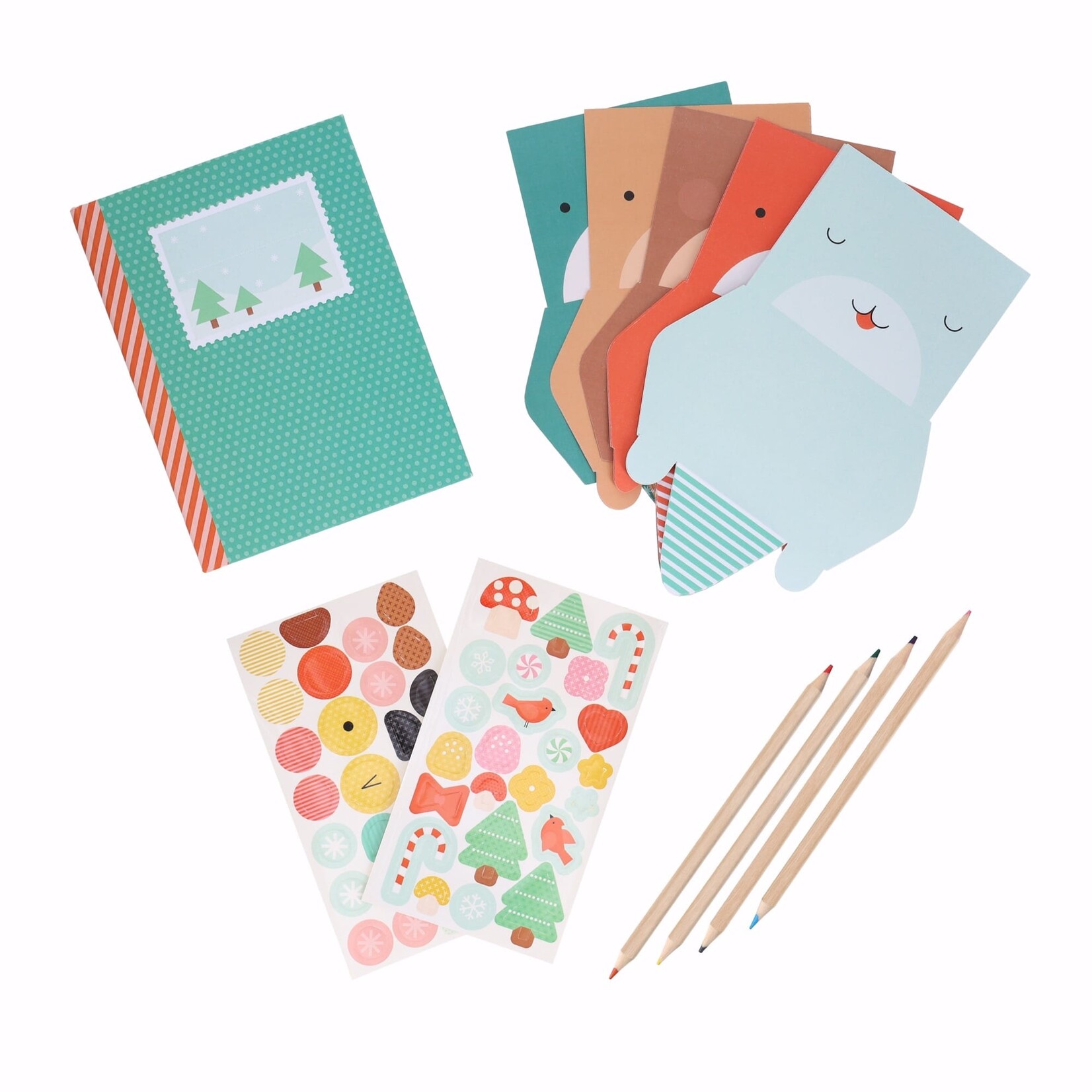 Chronicle Books Festive Pals My Stationery Set Craft Kit