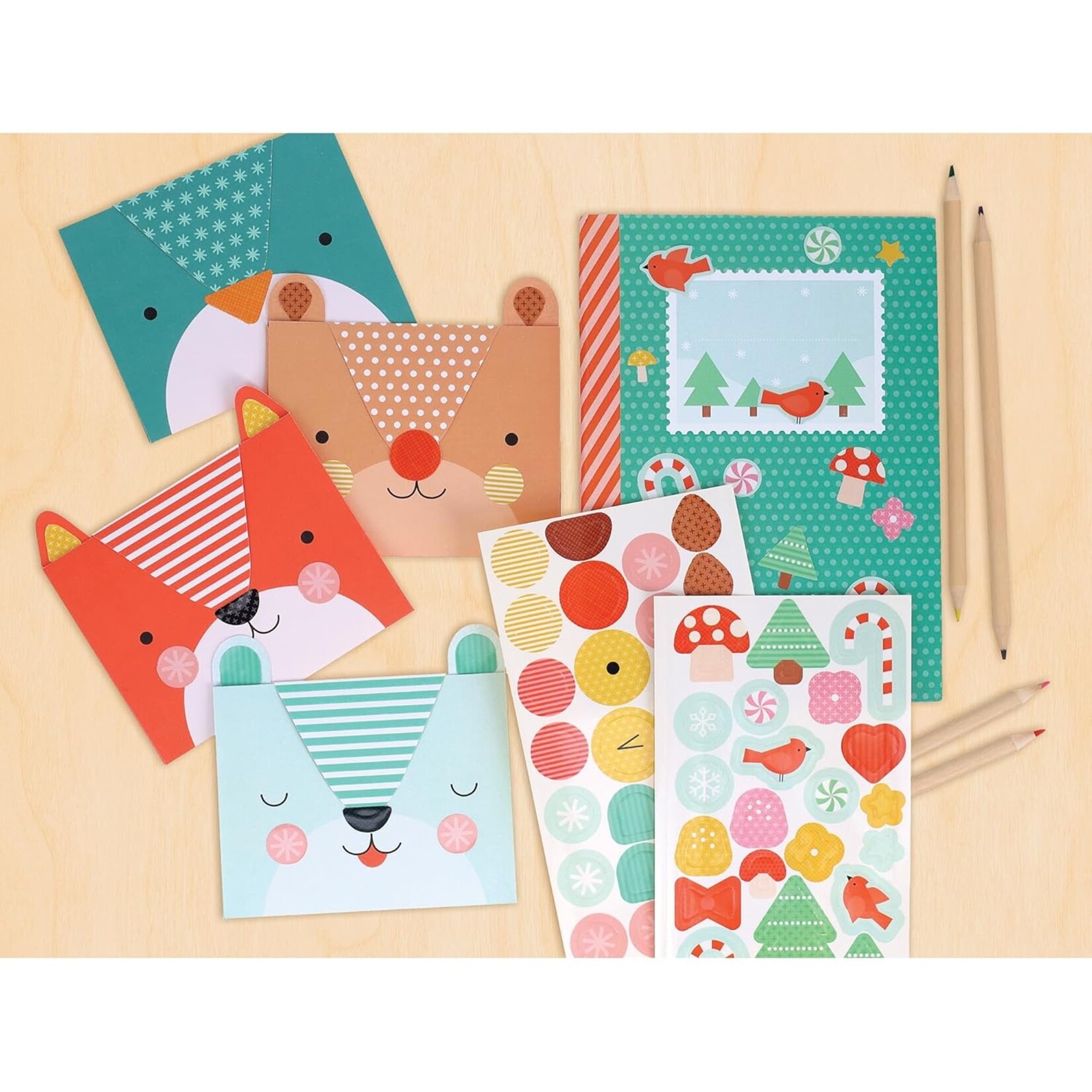 Chronicle Books Festive Pals My Stationery Set Craft Kit