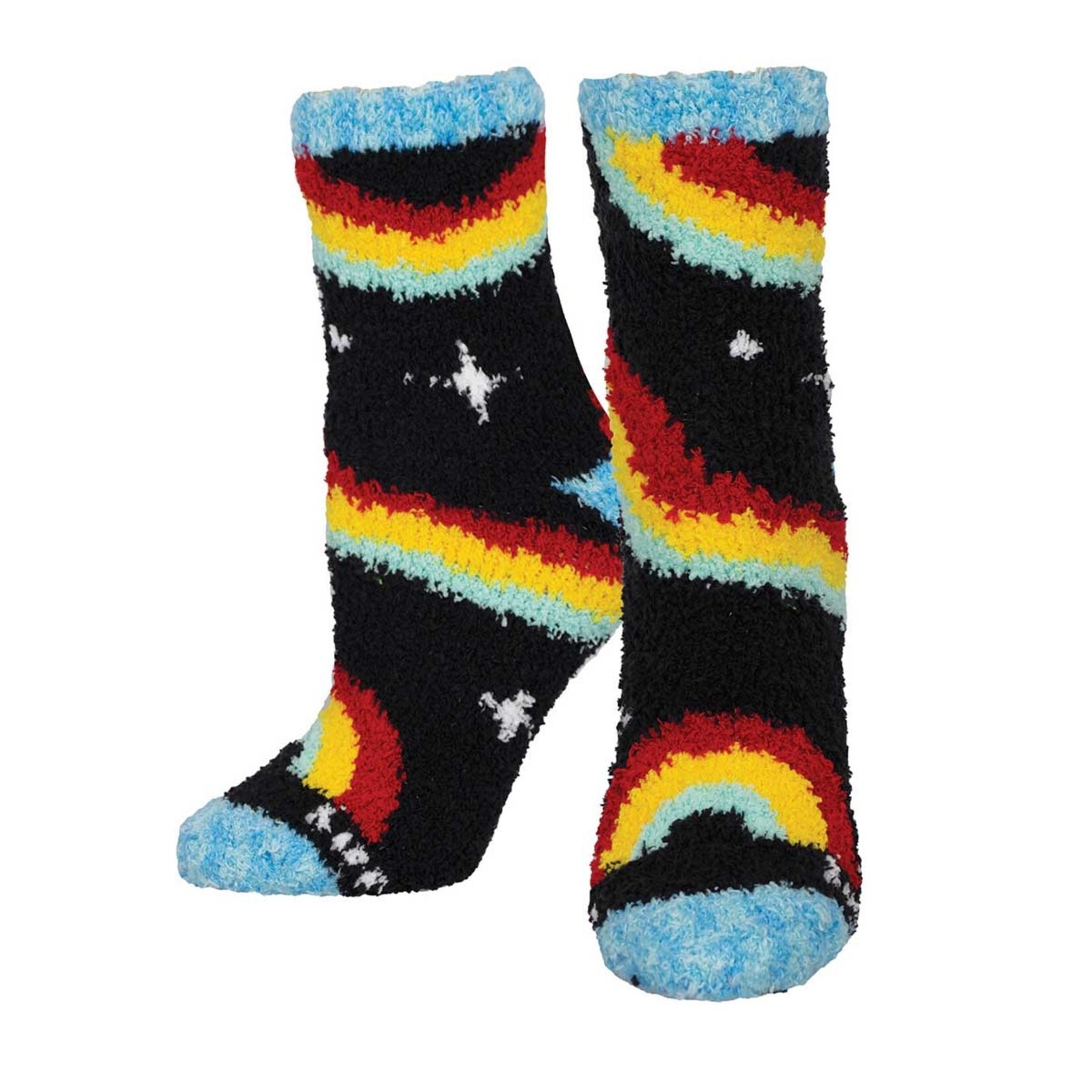 Socksmith Black Rainbow Cozy Socks