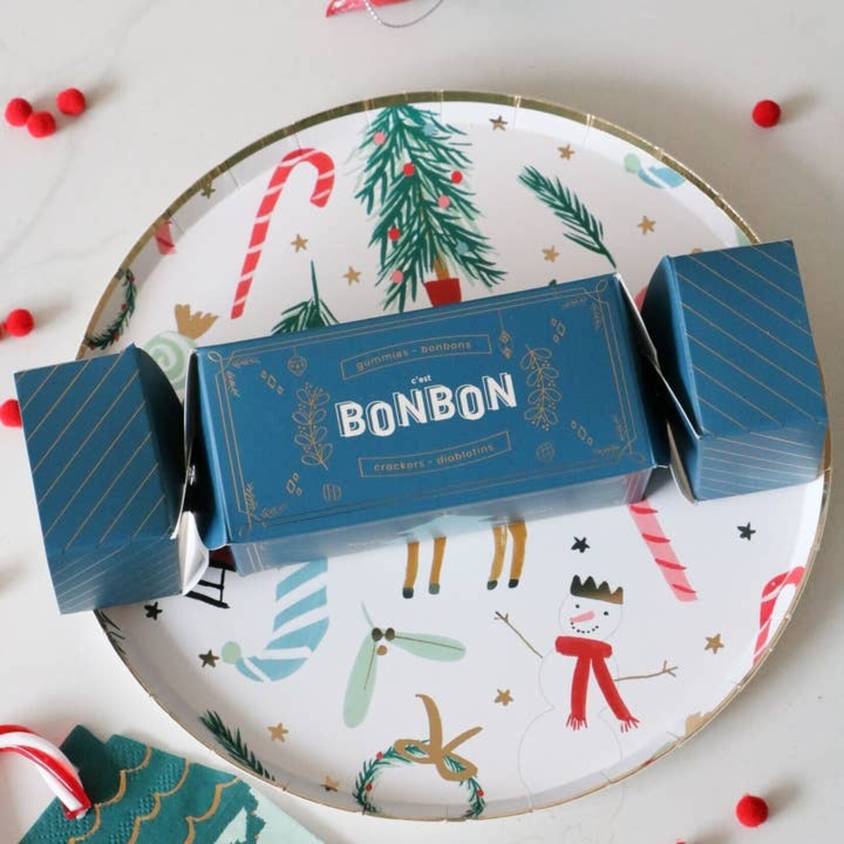 La Boite a Bonbons Set of BonBon Gummy Candies Christmas Crackers