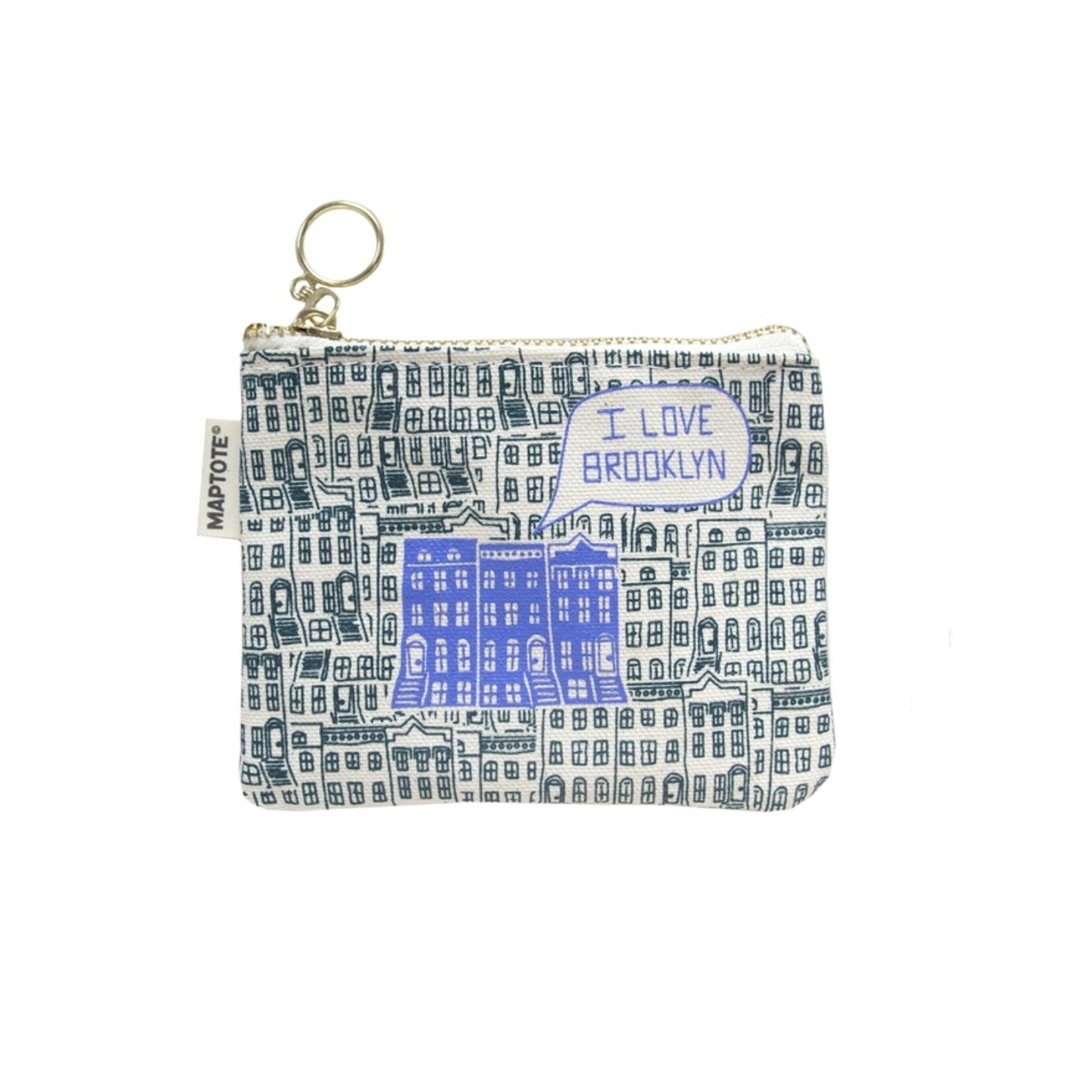 Brooklyn Coin Purse in Dark Teal/Periwinkle