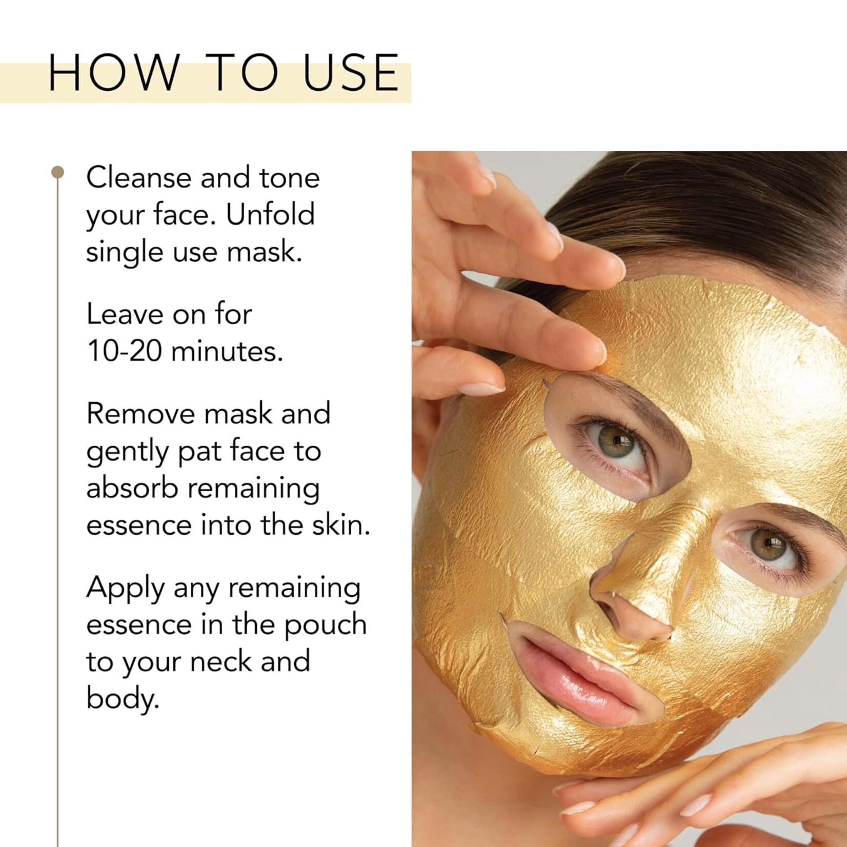 LAPCOS 24k Gold Foil Premium Face Masks
