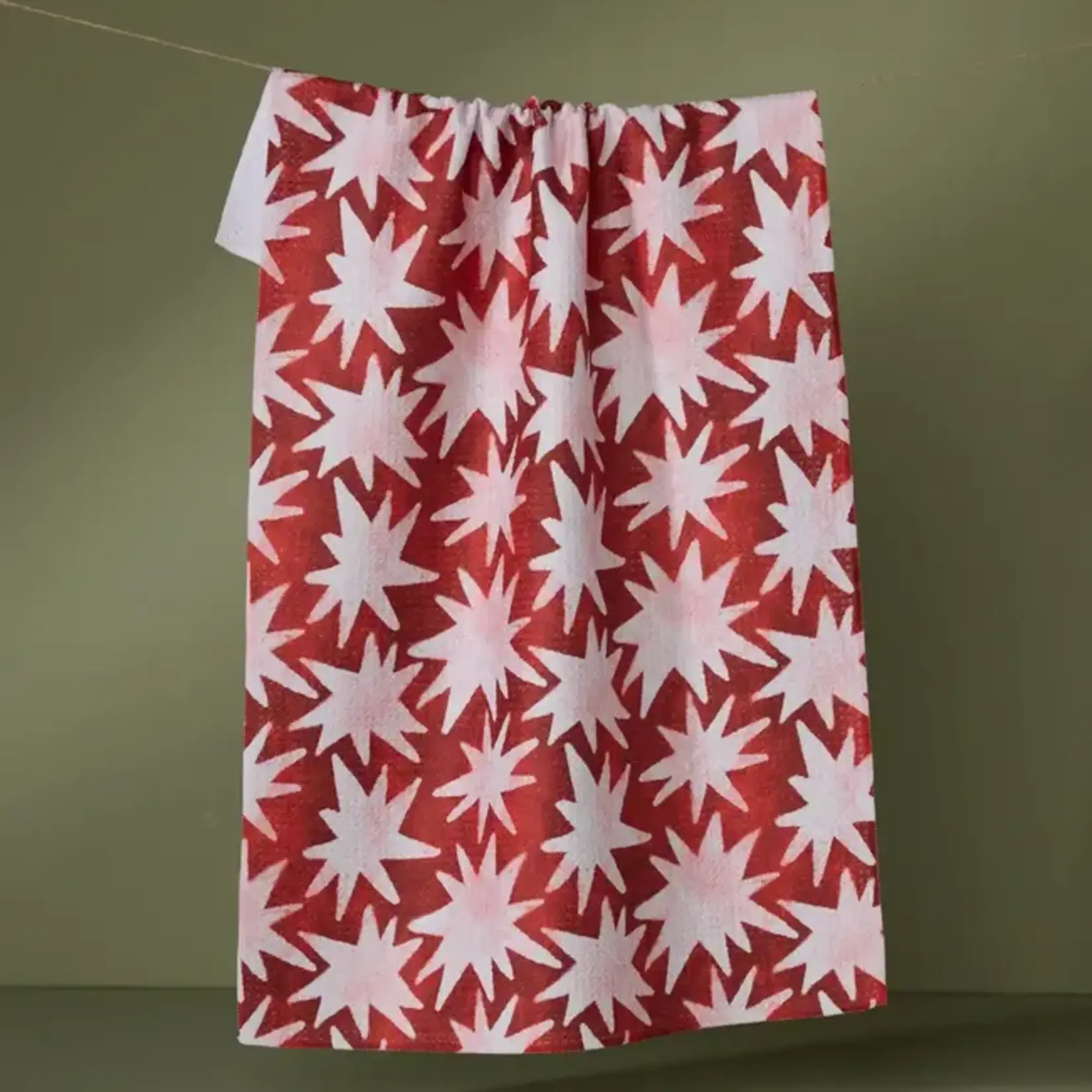 Geometry Holiday Stars Geometry Tea Towel