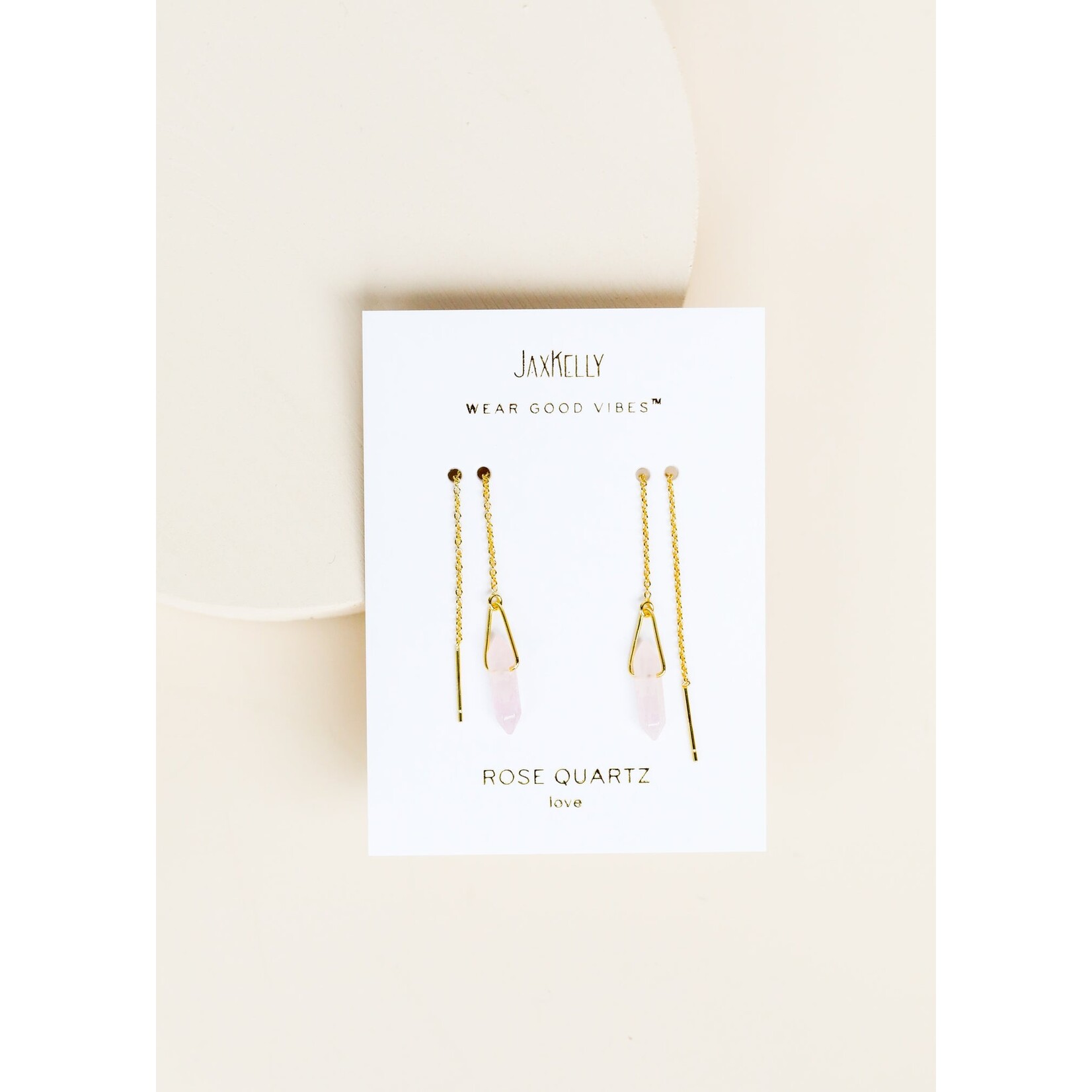 Jaxkelly JaxKelly Threader - Rose Quartz