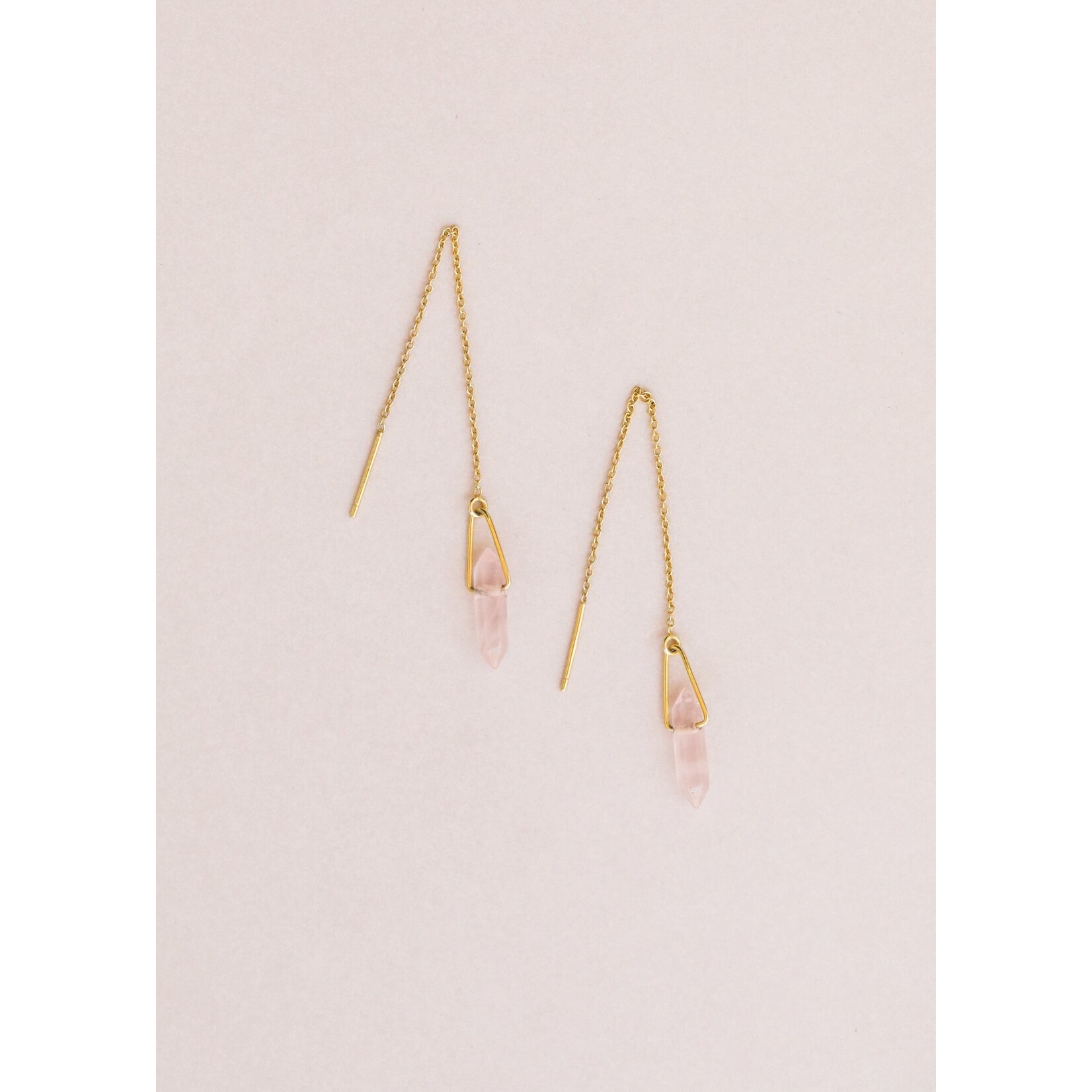 Jaxkelly JaxKelly Threader - Rose Quartz