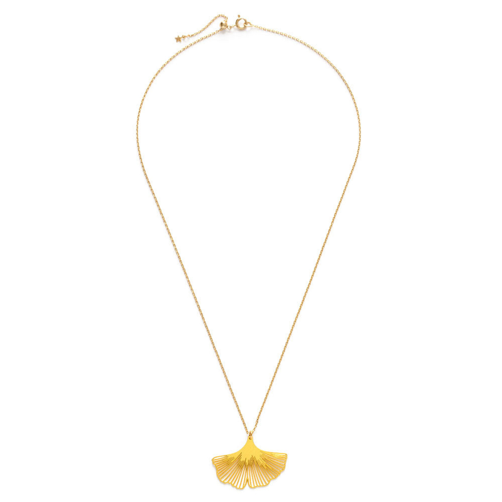 A Mano Gold Ginkgo Leaf Necklace