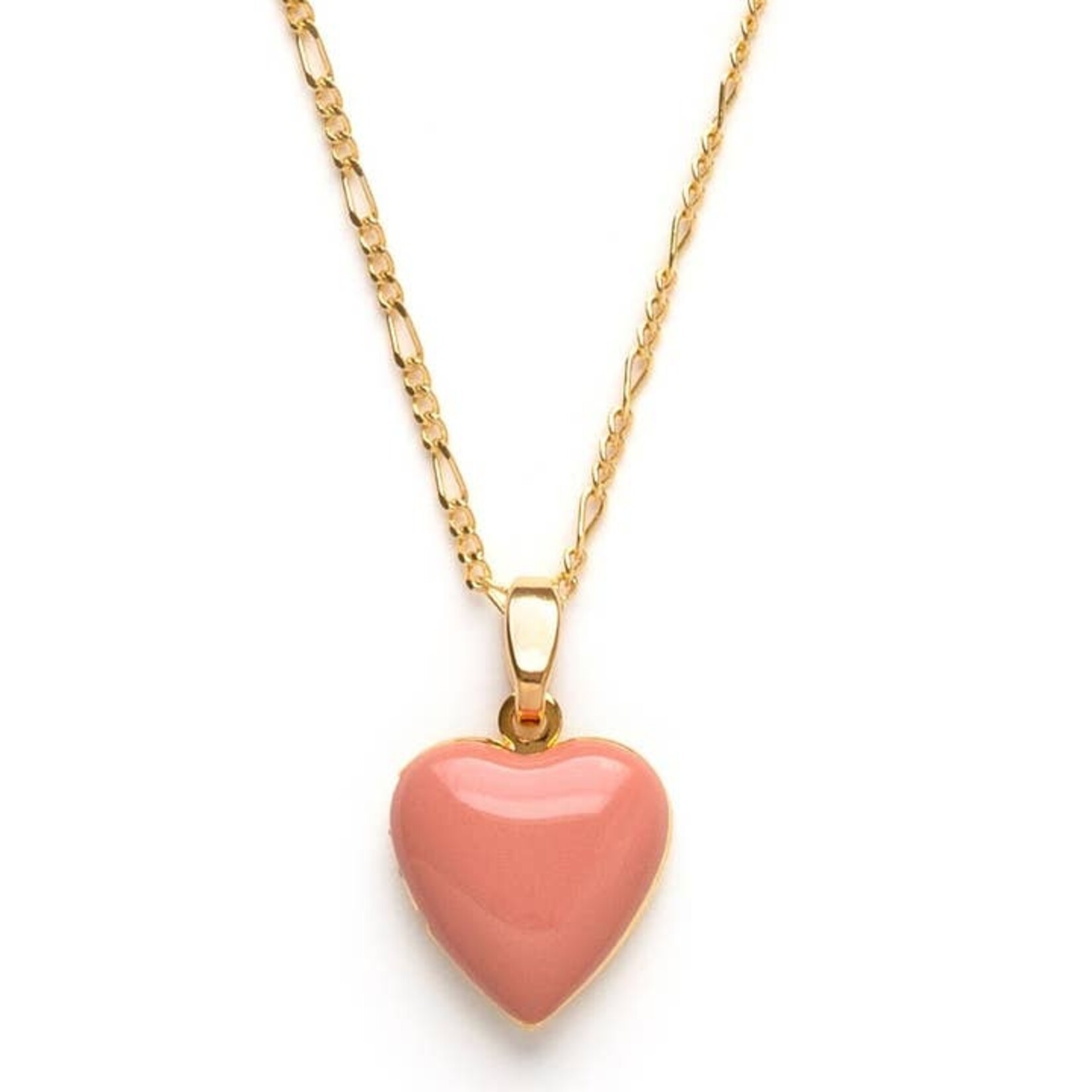 A Mano Large Heart Locket Necklace in Rose